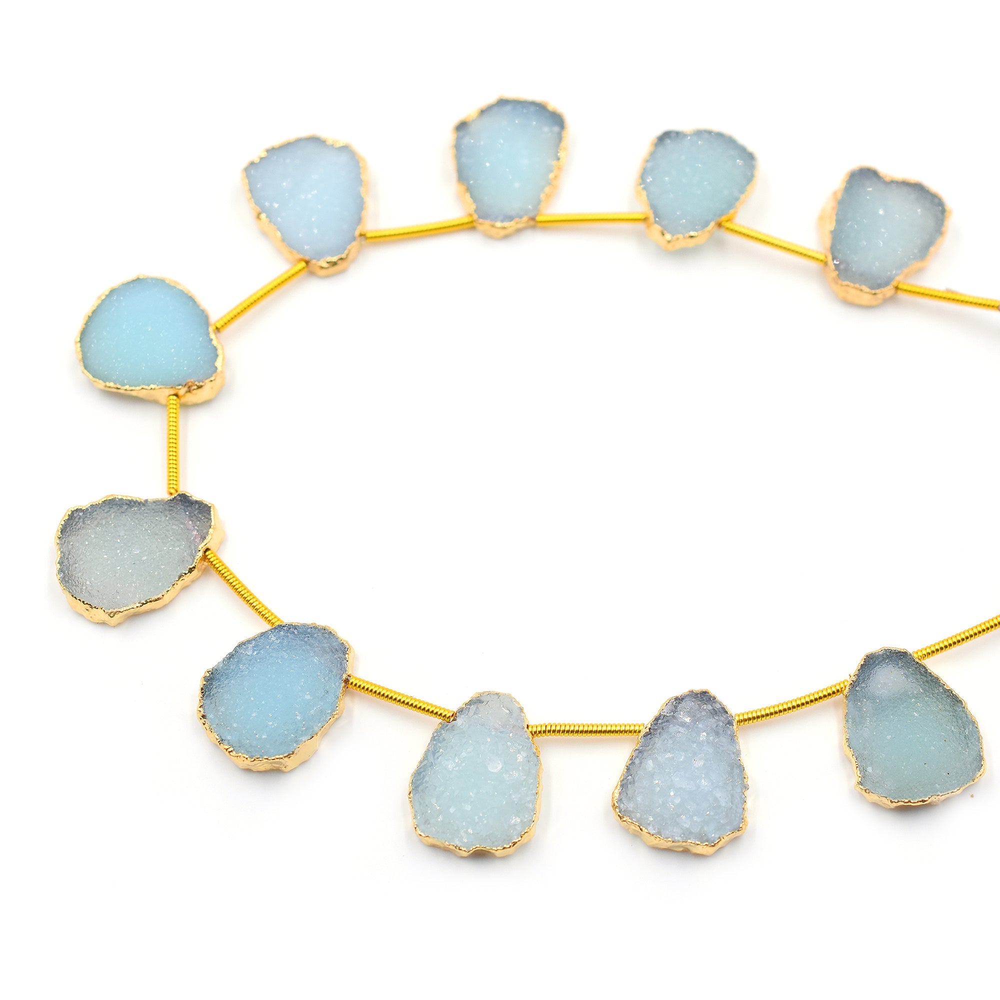 Aqua Druzy Wholesale Bead Strand