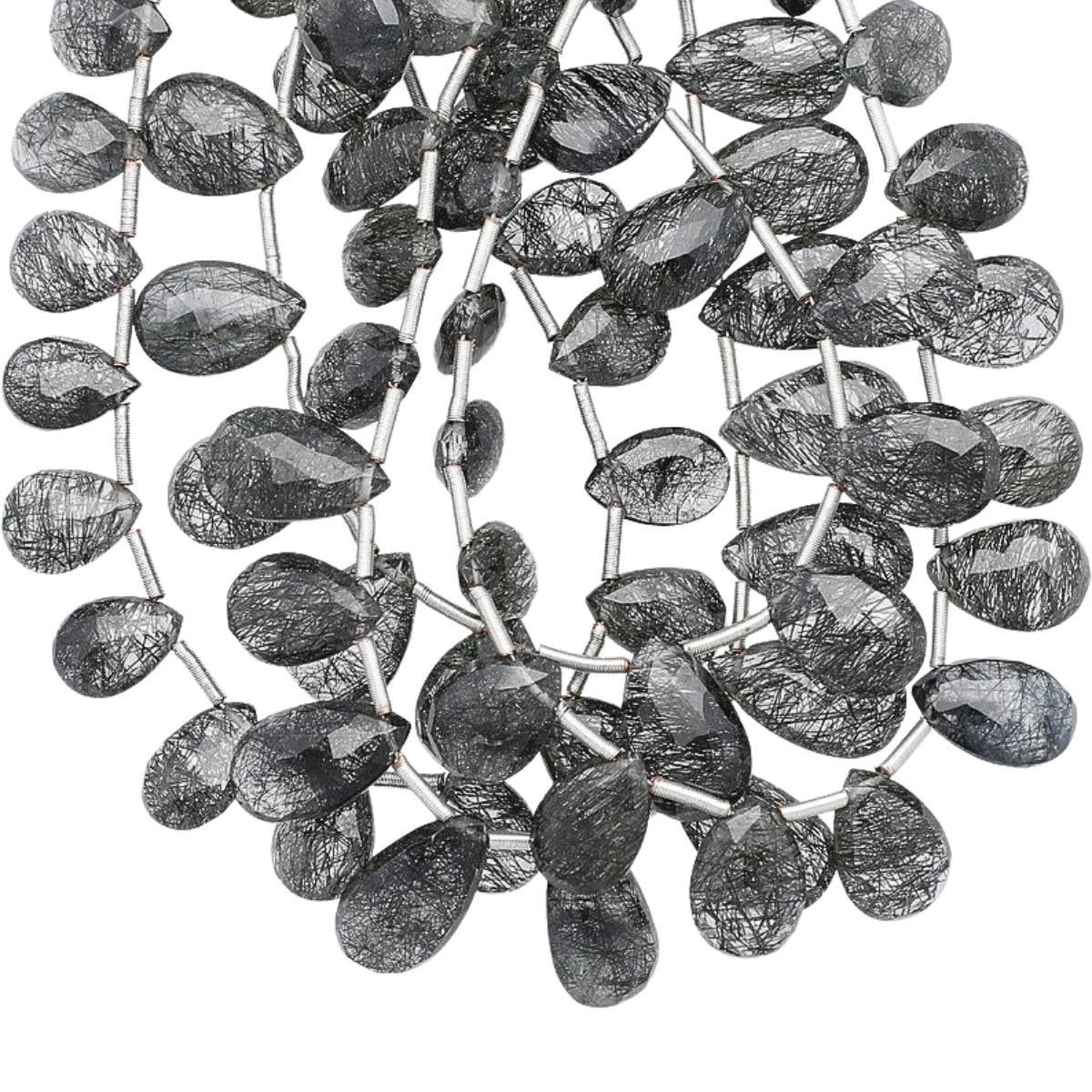 Black Rutilated Quartz Beads