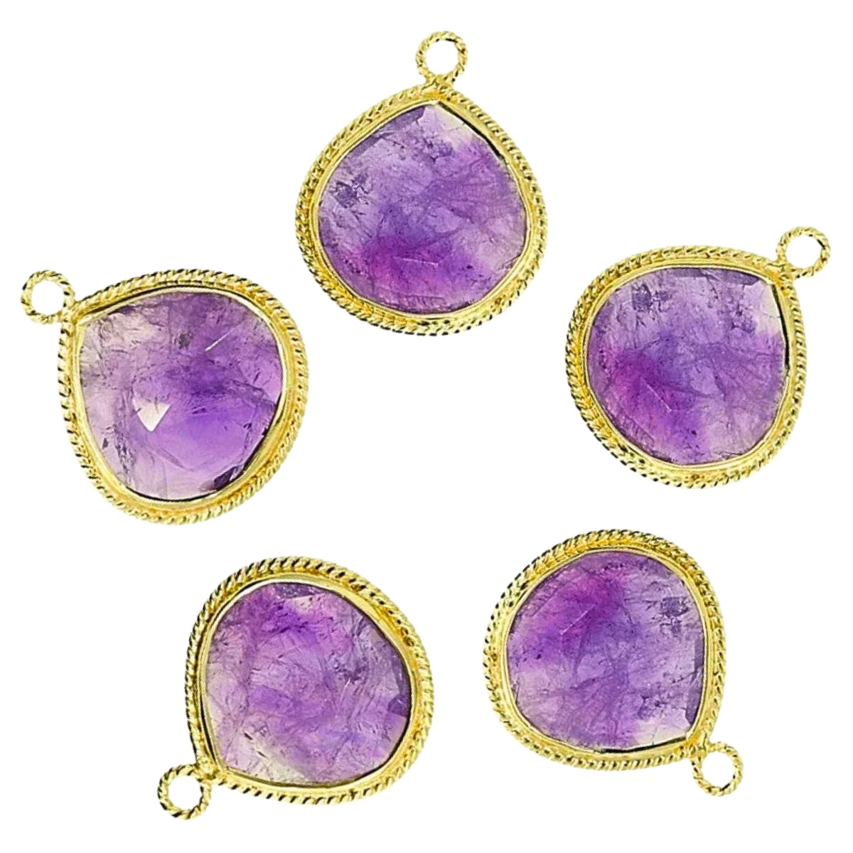 Wholesale heart pendants natural gemstone collection love jewelry