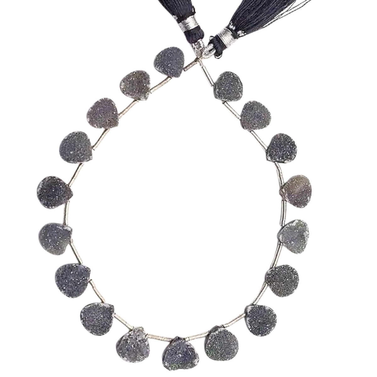 Black Druzy Beads