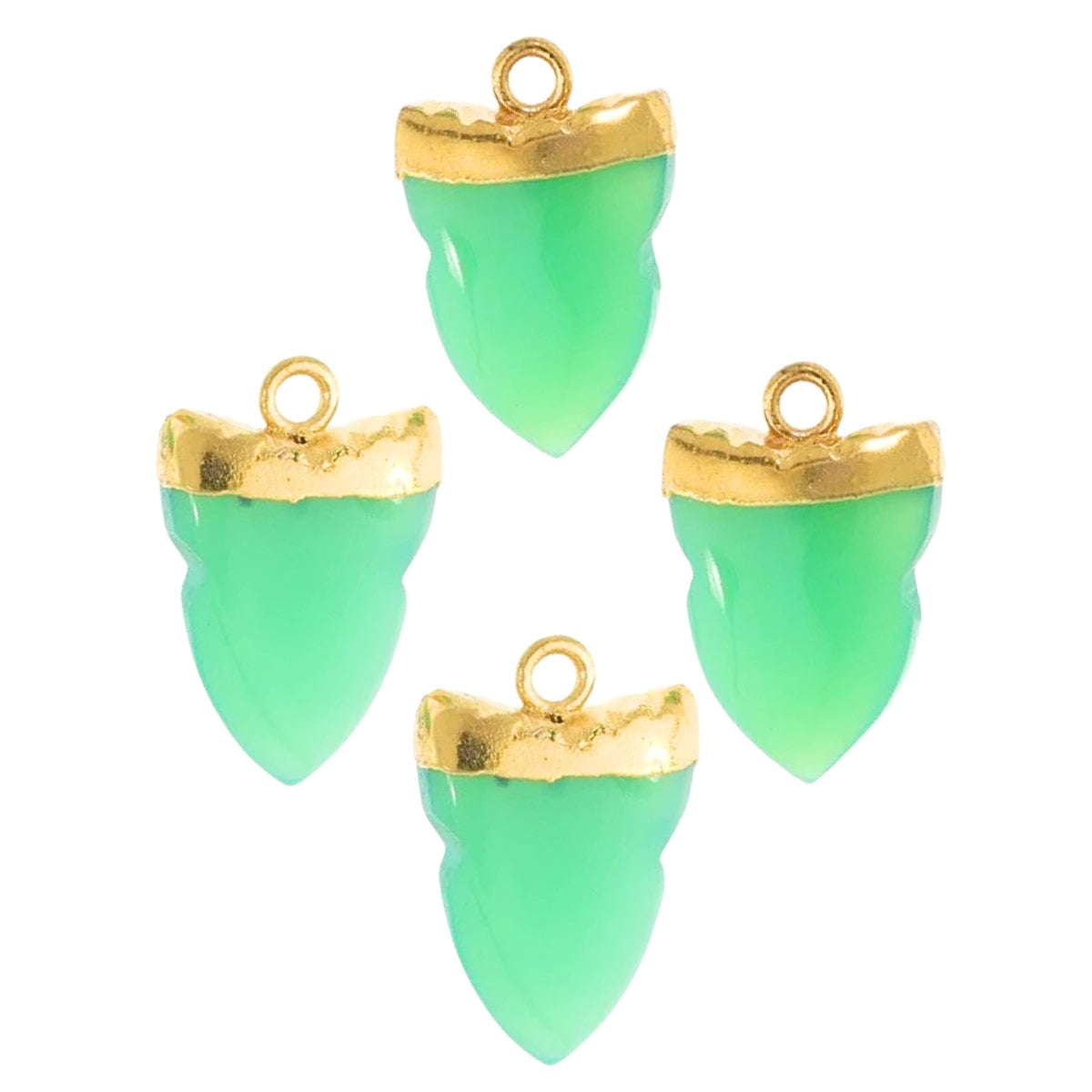Green gemstone pendant variety green semi precious stone professional jewelry making supplies fish coin spike oval shapes