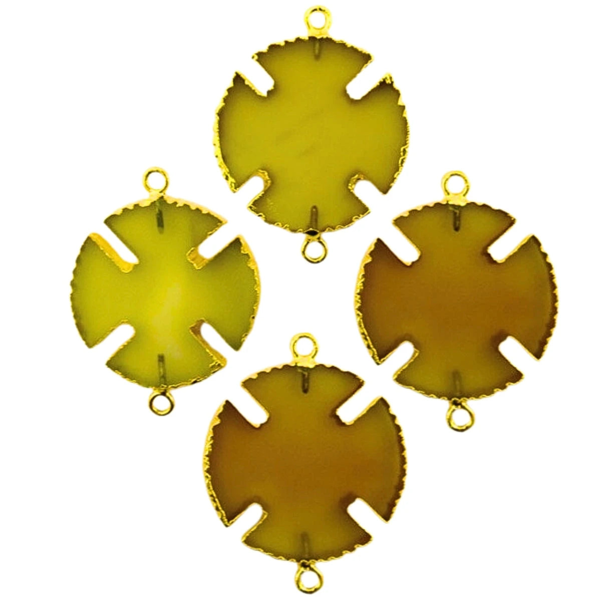 Wholesale chalcedony stone connectors for handmade jewelry