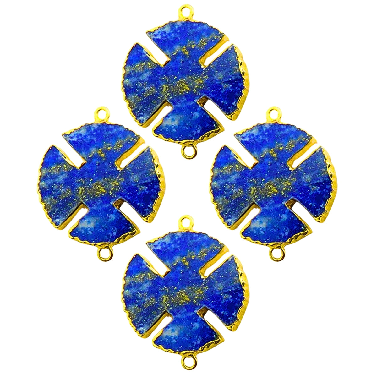 Lapis lazuli gemstone connector with natural stone for truth jewelry making