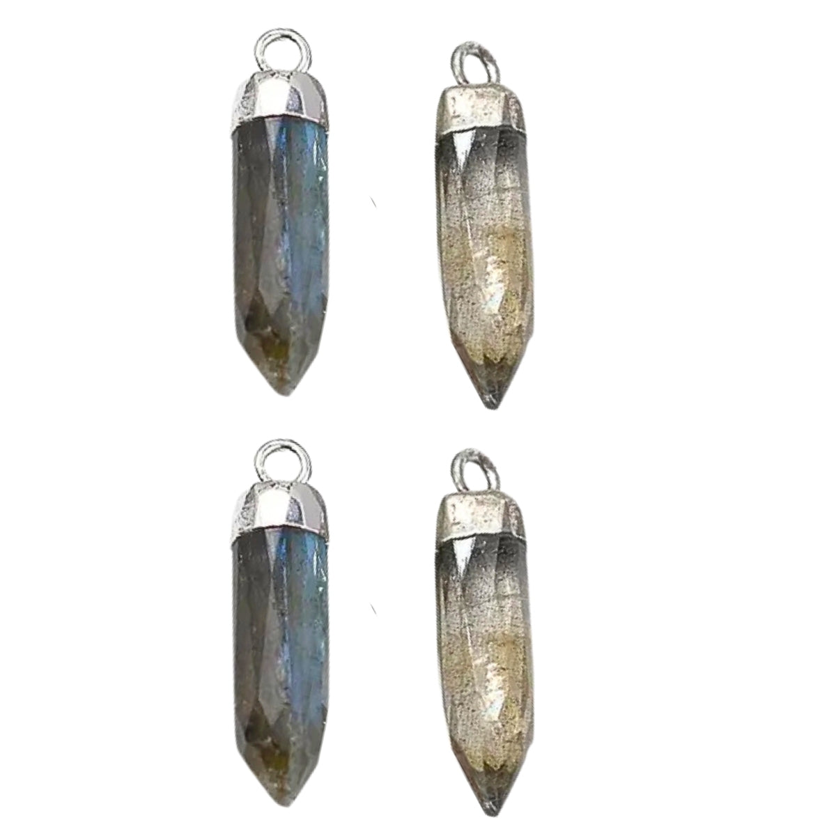 Wholesale bullet charm pendants in natural gemstone varieties