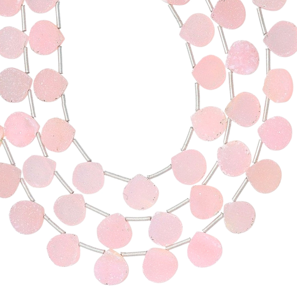 Pink druzy beads collection natural pink beads sparkly stone beads heart chakra jewelry making supplies wholesale