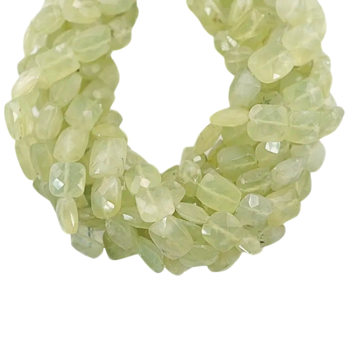 Healing prehnite beads natural prehnite gemstone beads heart chakra green stone beads jewelry making supplies wholesale