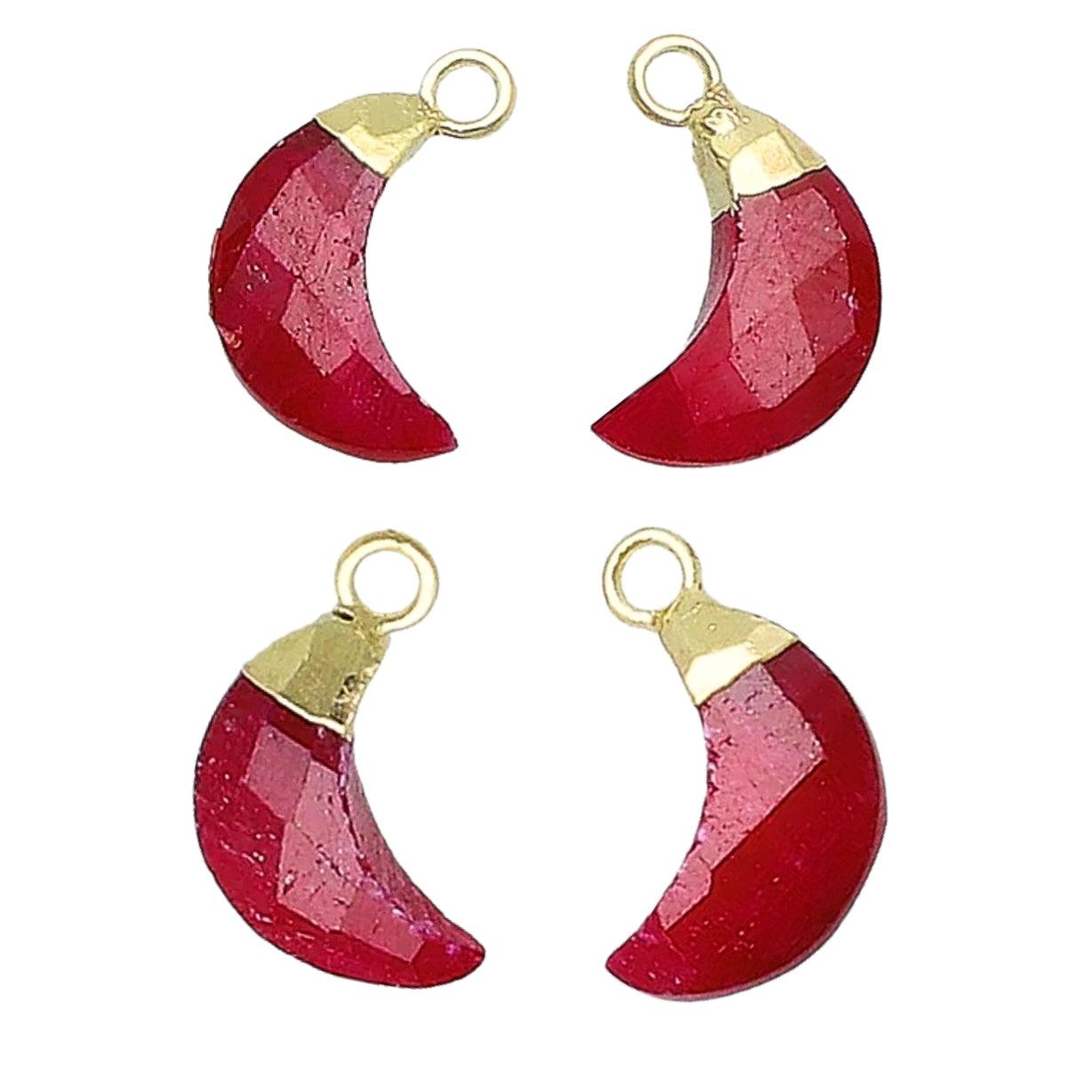 Red gemstone pendant shapes red semi precious stones professional jewelry supplies bullet pear horn leaf components