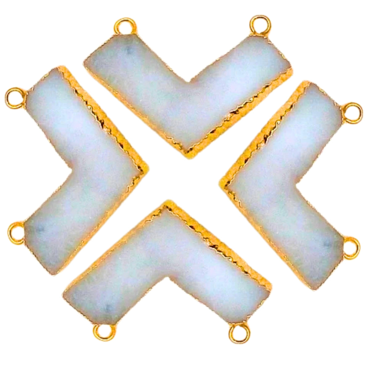 White Agate Connectors