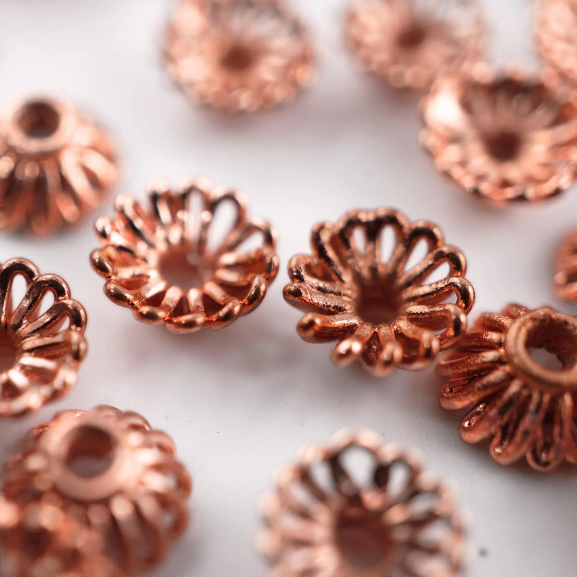 100 Pcs Bali Style Bead Caps