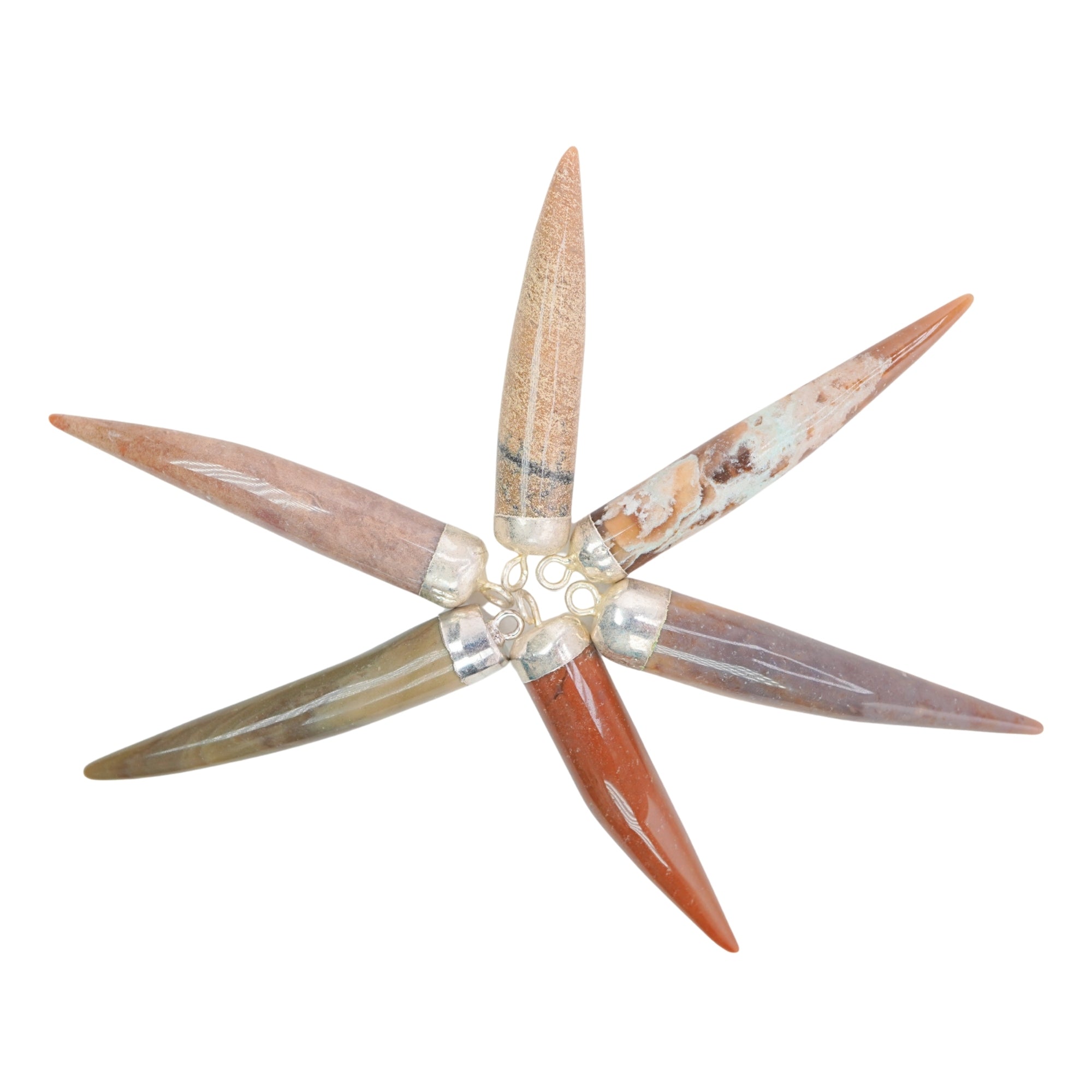 Agate Smooth Chili Shape Gemstone Gold Electroplated Charm Pendant