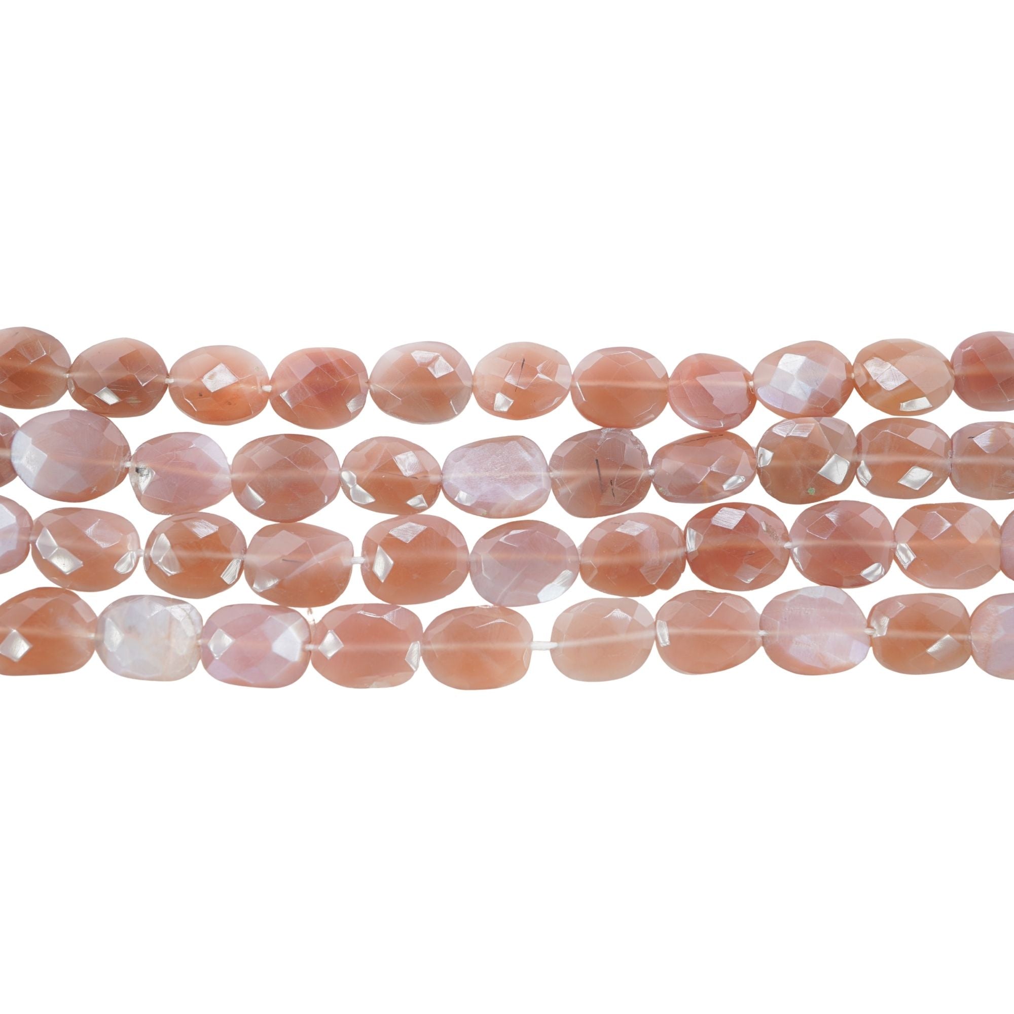 Chocolate Moonstone Faceted Nugget Shape Gemstone Strand Beads