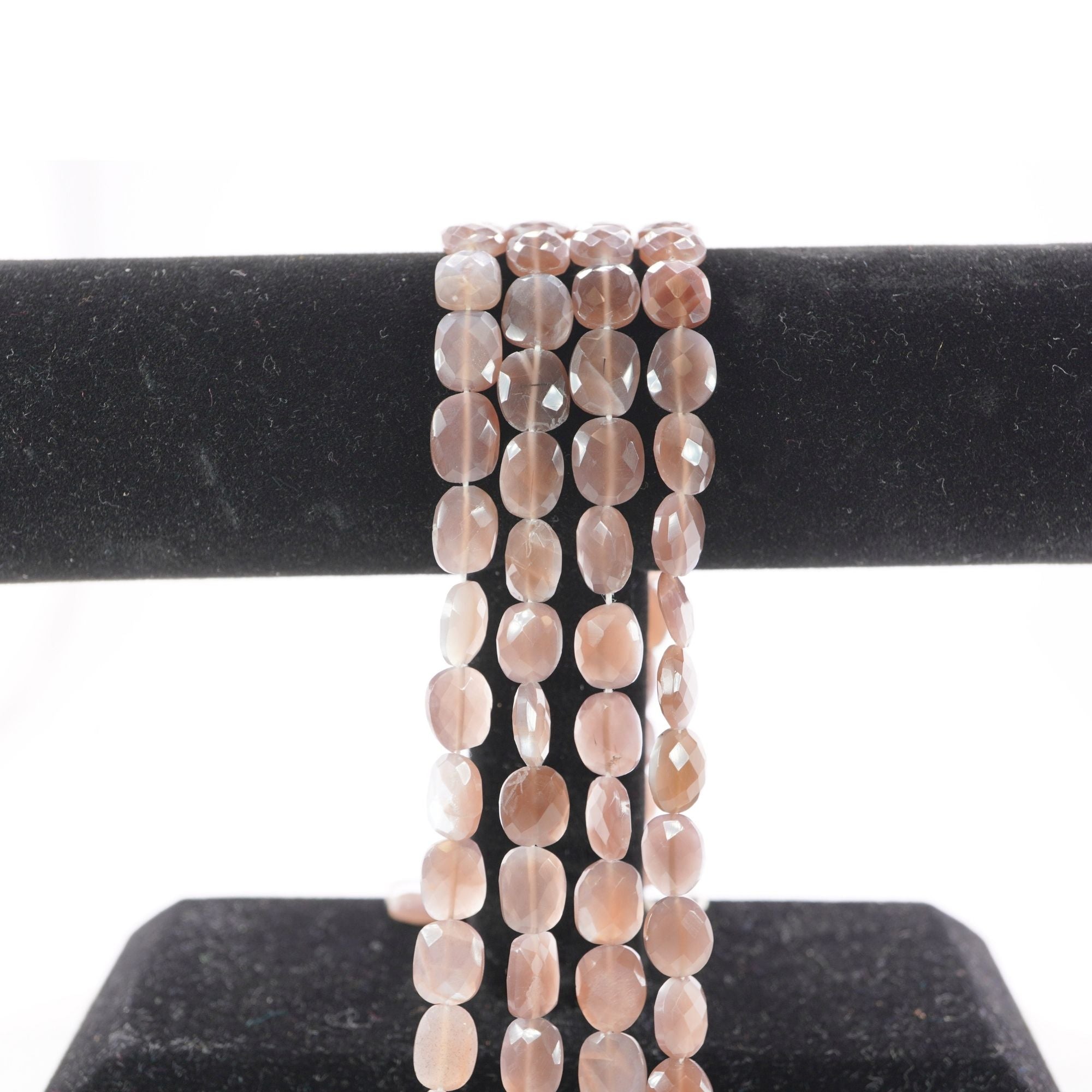 Chocolate Moonstone Faceted Nugget Shape Gemstone Strand Beads