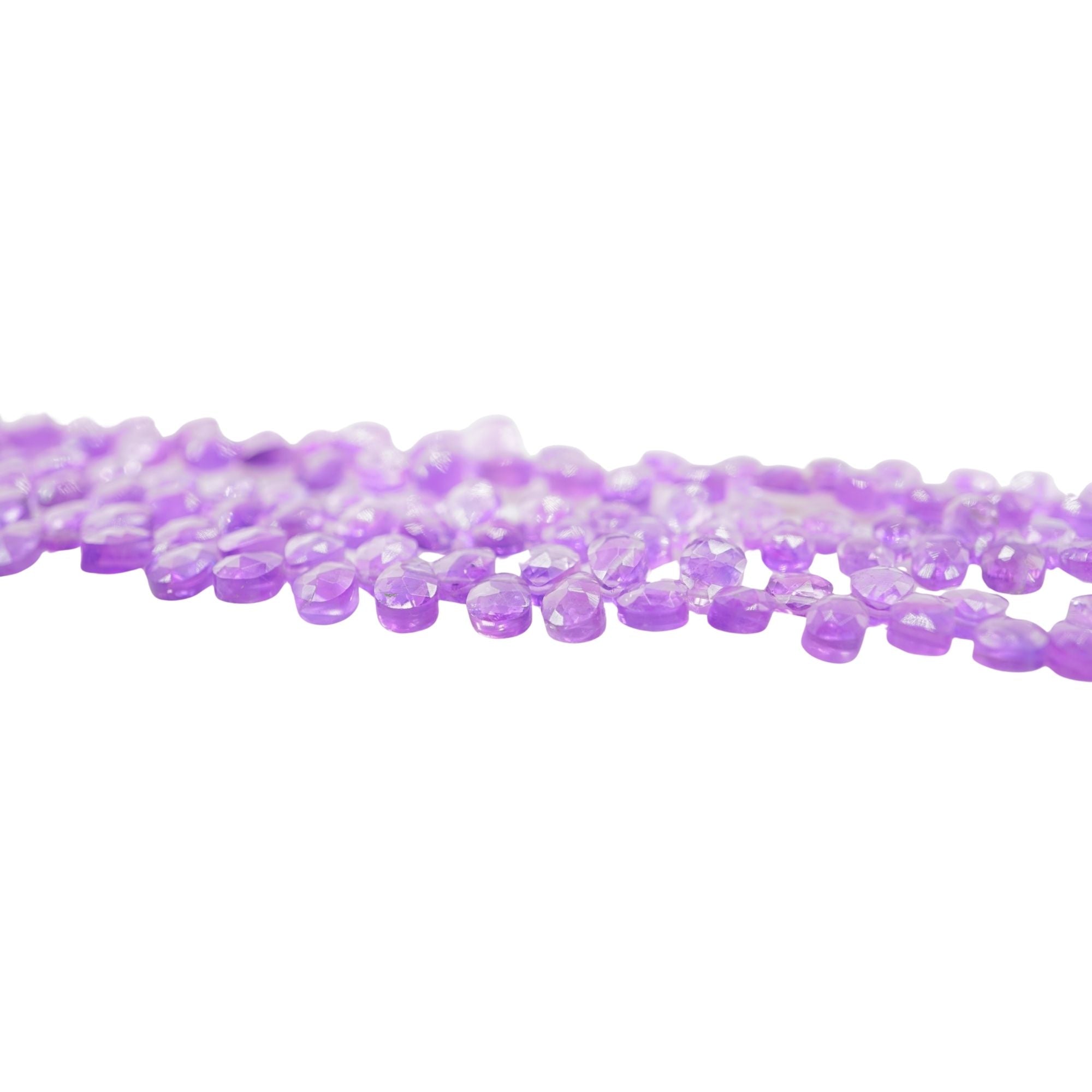 Amethyst 6 X 4 - 6 X 5 MM Faceted Tear Drop Shape Gemstone Strand Beads