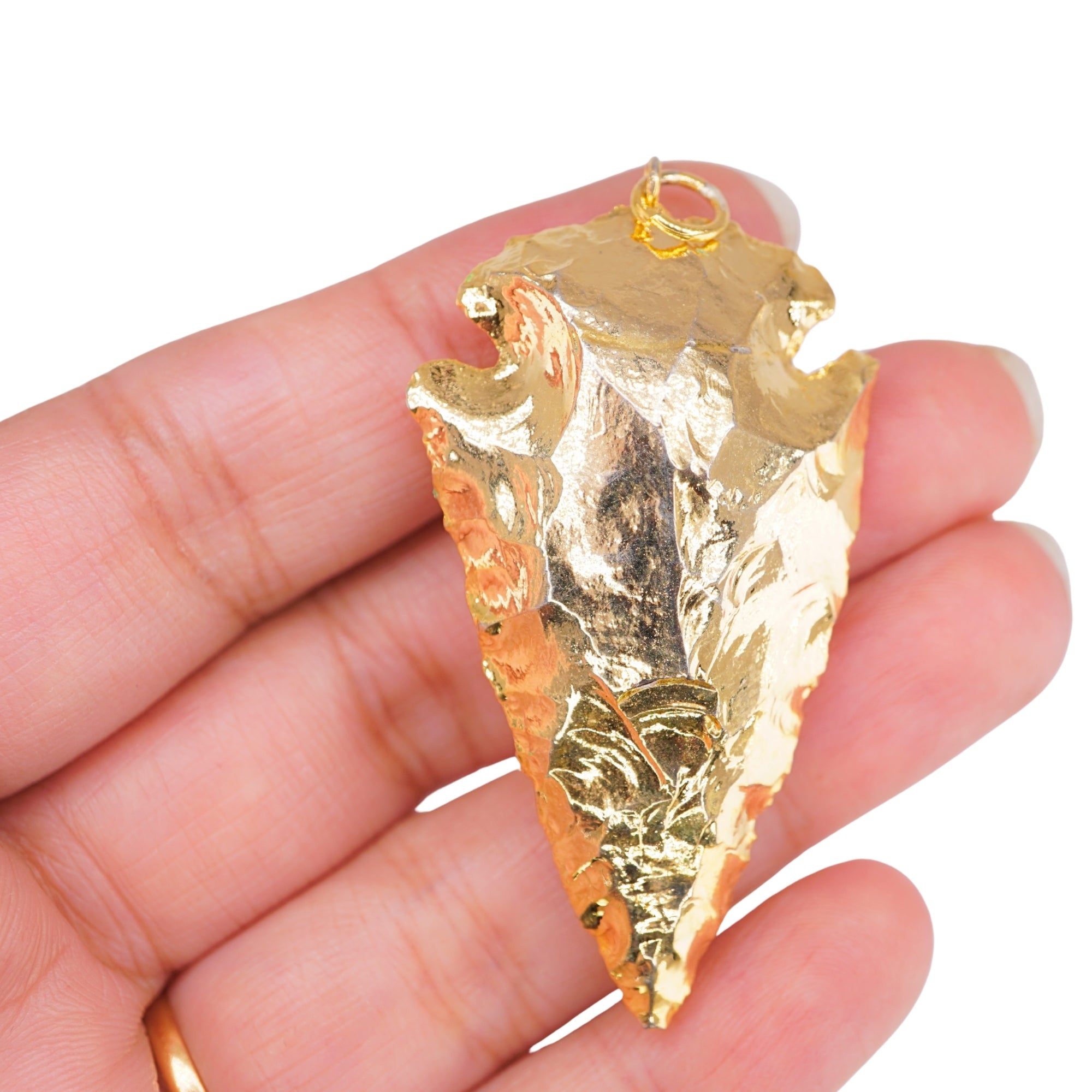 Copper Plated Arrowhead Pendants Charm Necklace For Jewelry Making Supplies