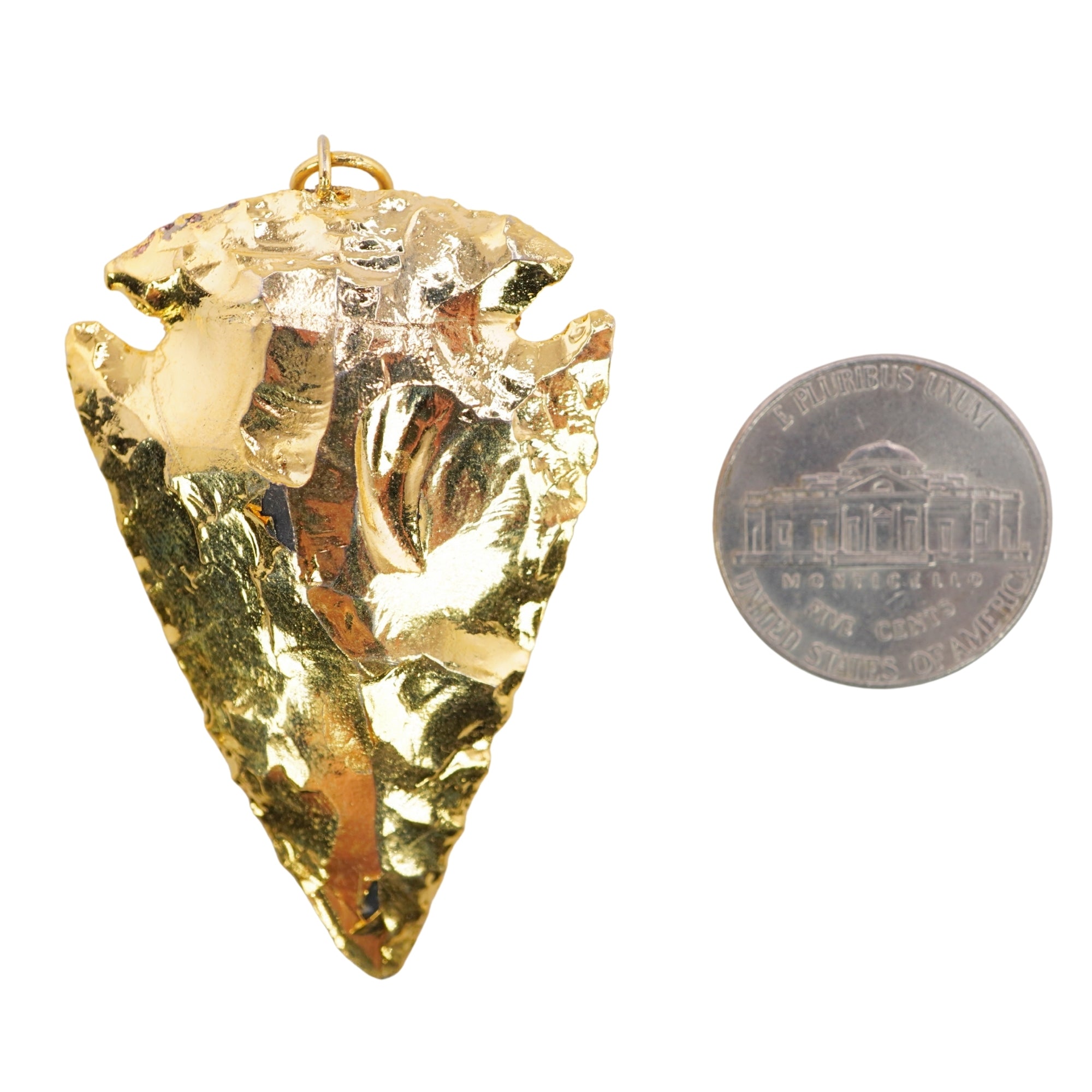 Copper Plated Arrowhead Pendants Charm Necklace For Jewelry Making Supplies