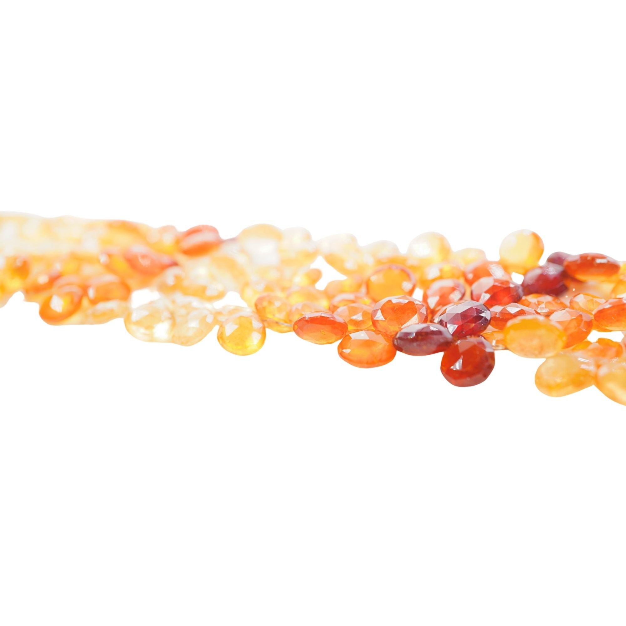 Hessonite Garnet 8 X 7 MM Faceted Heart Shape Gemstone Strand Beads