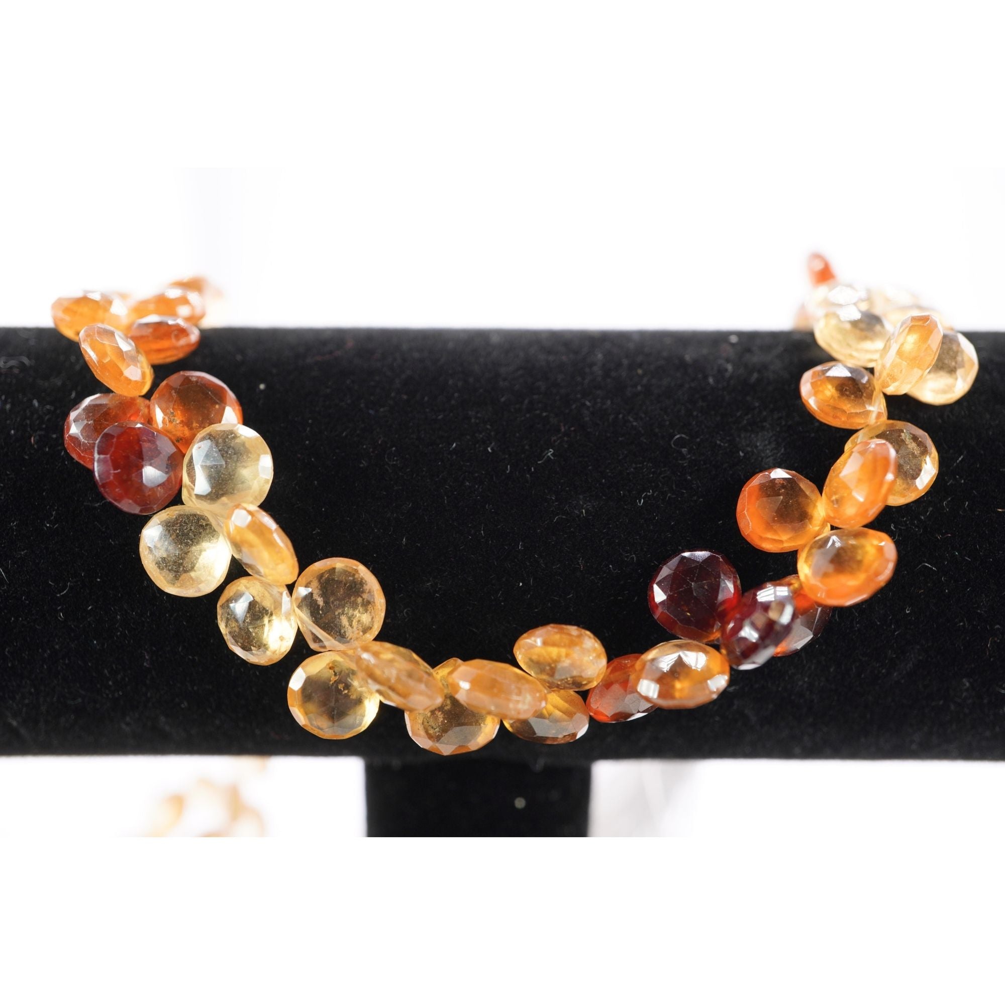 Hessonite Garnet 8 X 7 MM Faceted Heart Shape Gemstone Strand Beads