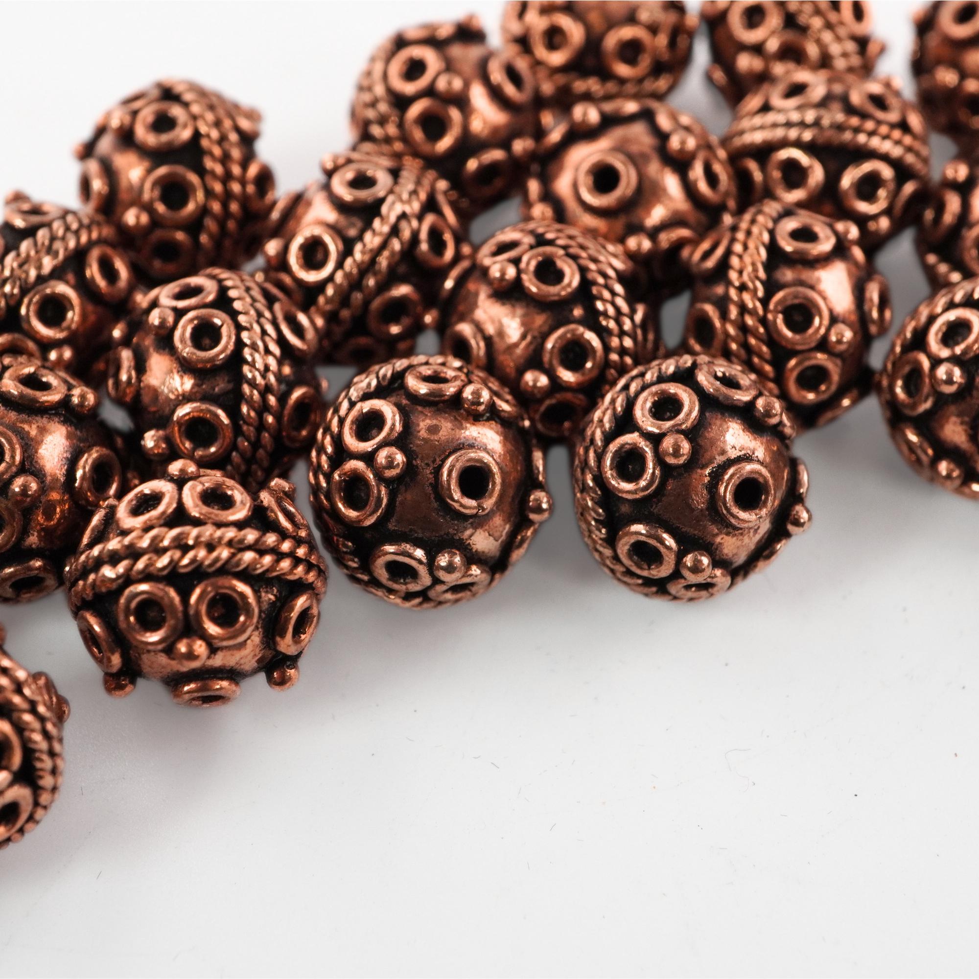 15 Pcs Copper Beads for Jewelry