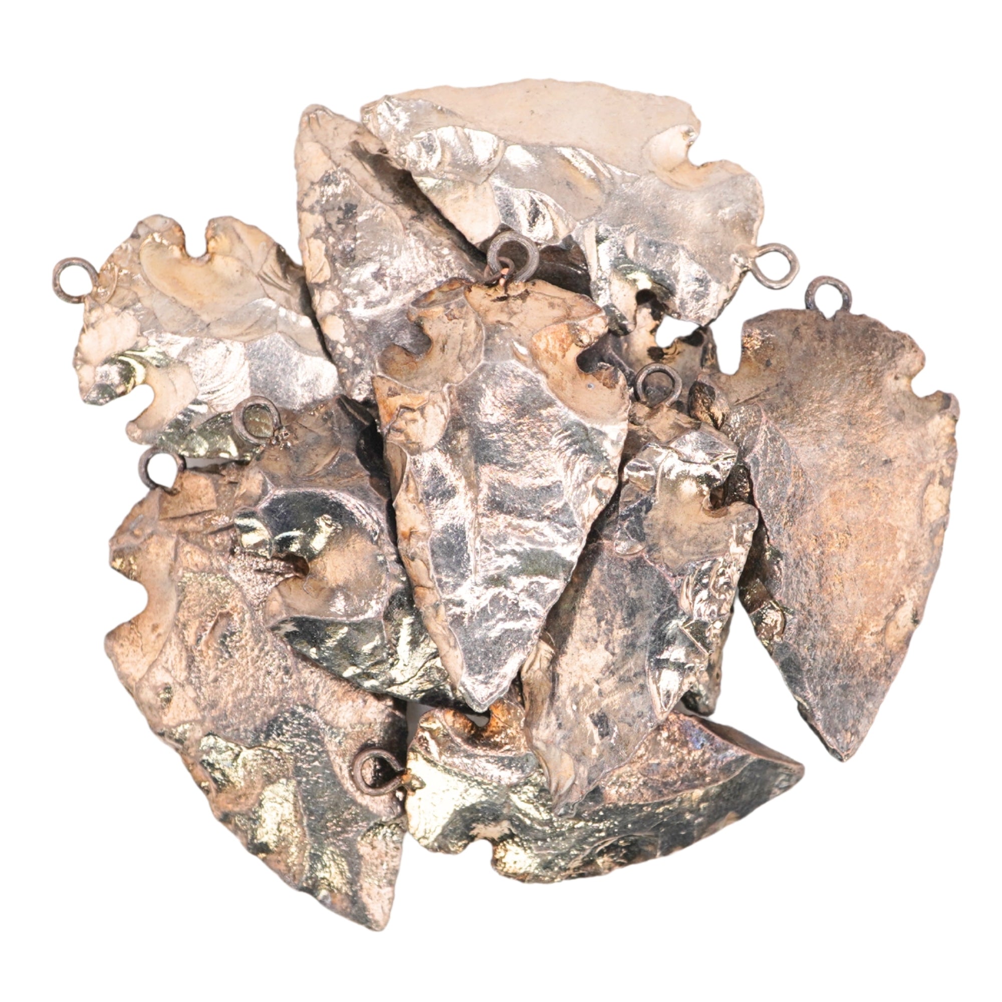 Black Rhodium Plated Arrowhead Pendants Charm