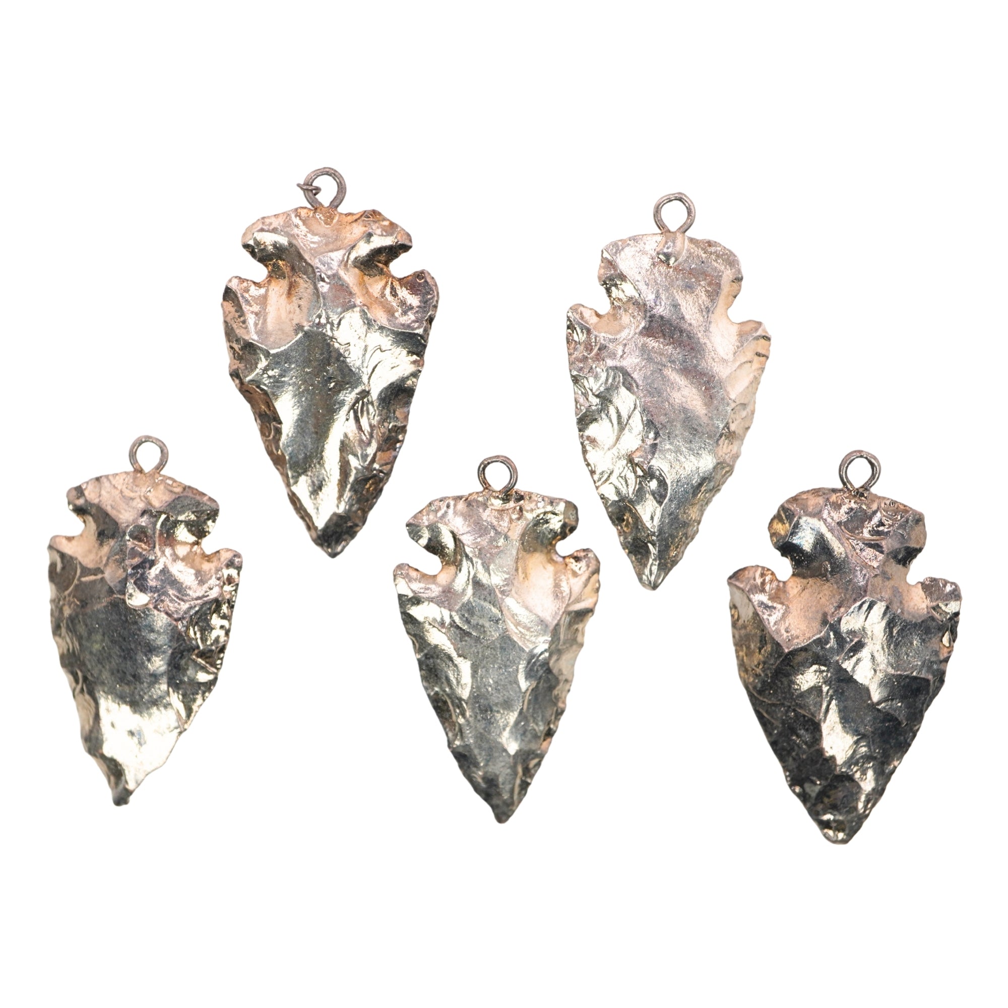 Black Rhodium Plated Arrowhead Pendants Charm