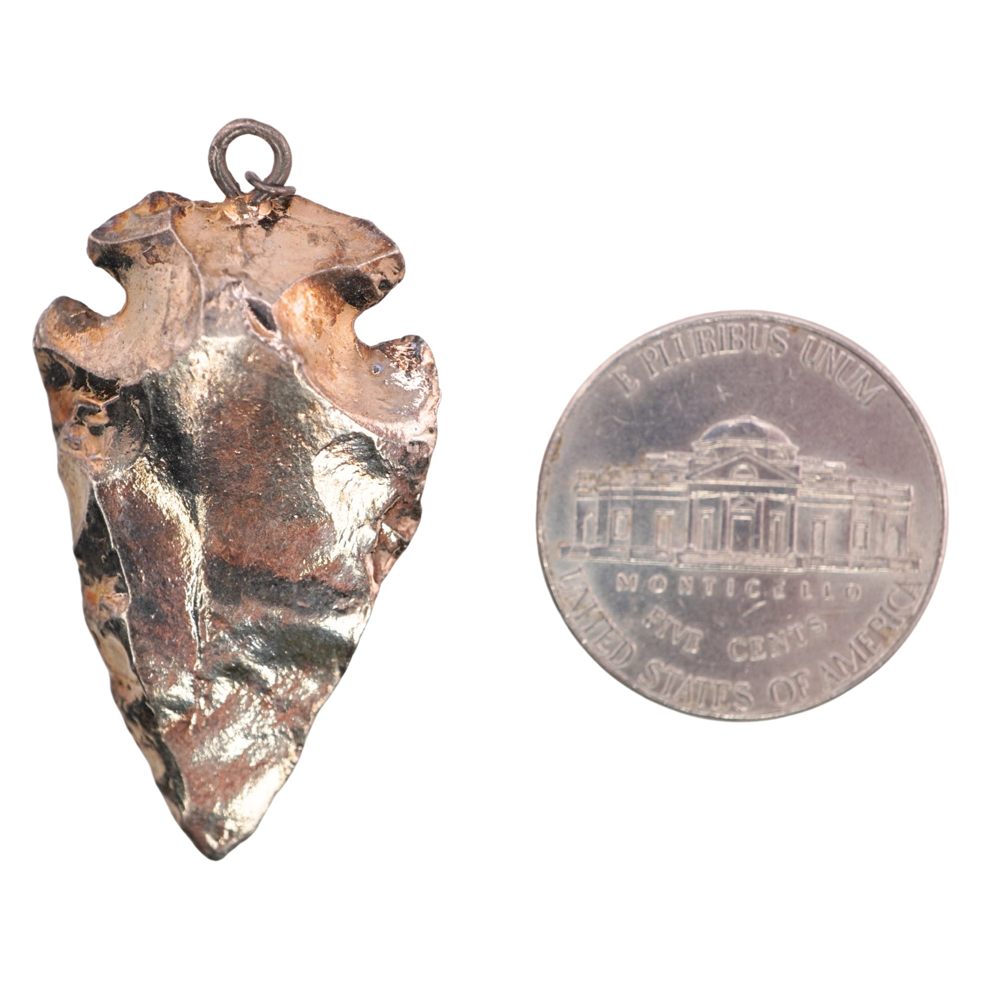 Black Rhodium Plated Arrowhead Pendants Charm