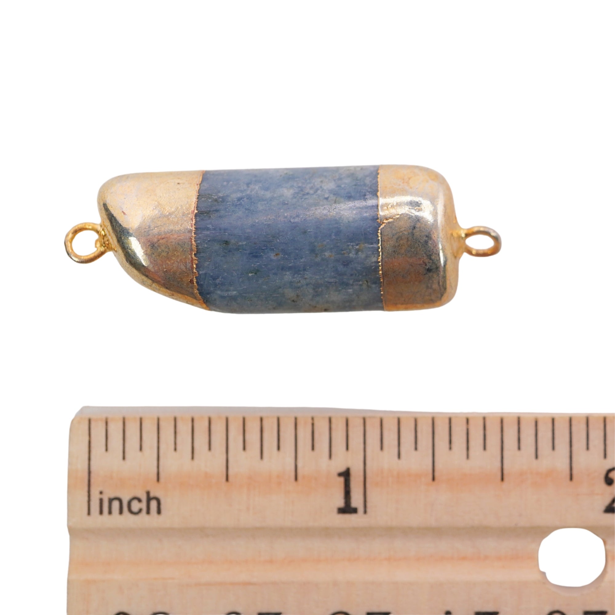 Kyanite Small Wands Gemstone Gold Electroplated Charm Connector
