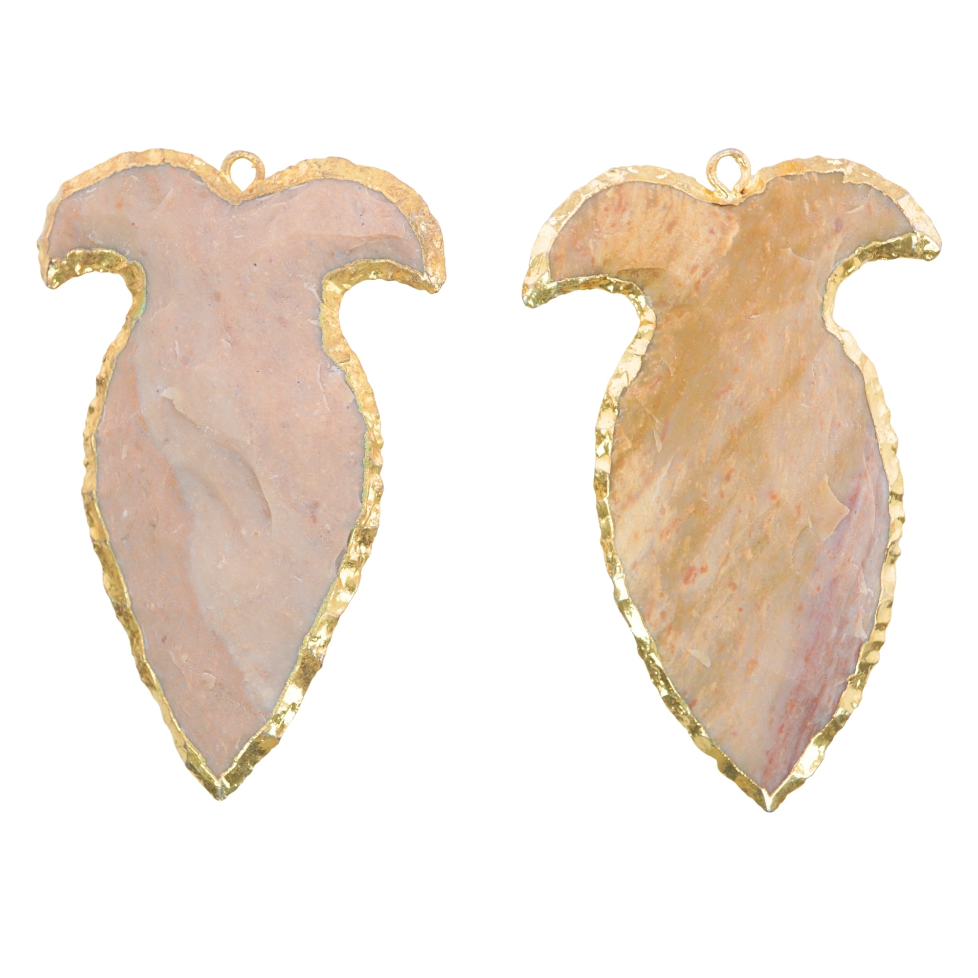 Brown Jasper Fish Shape Matt Gold Electroplated Charm Pendant For Jewelry Making