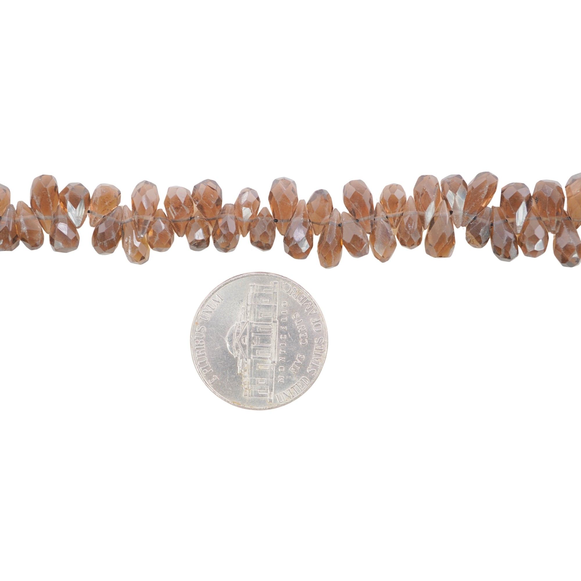 Smokey Quartz Faceted Teardrop Shape Gemstone 15 Inches Strand Beads