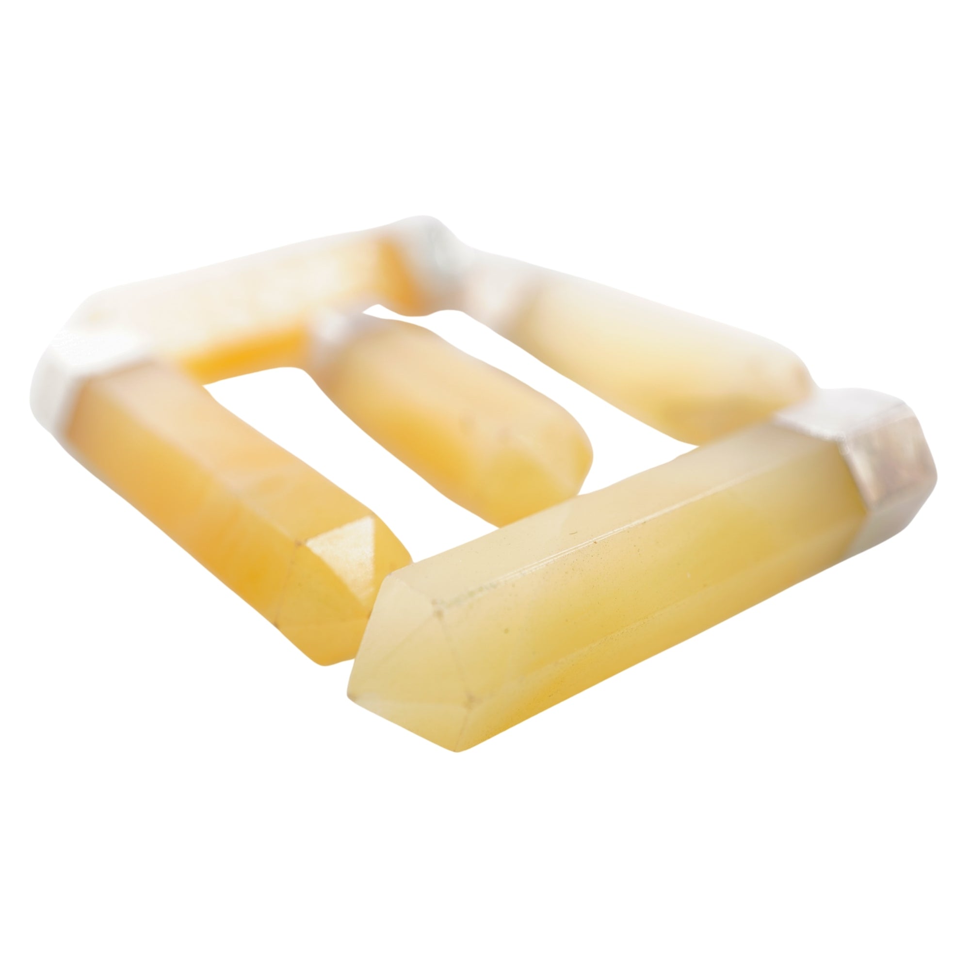 Yellow Aventurine Pencil Shape Gemstone Silver Electroplated Pendant Charm For Jewelry Making