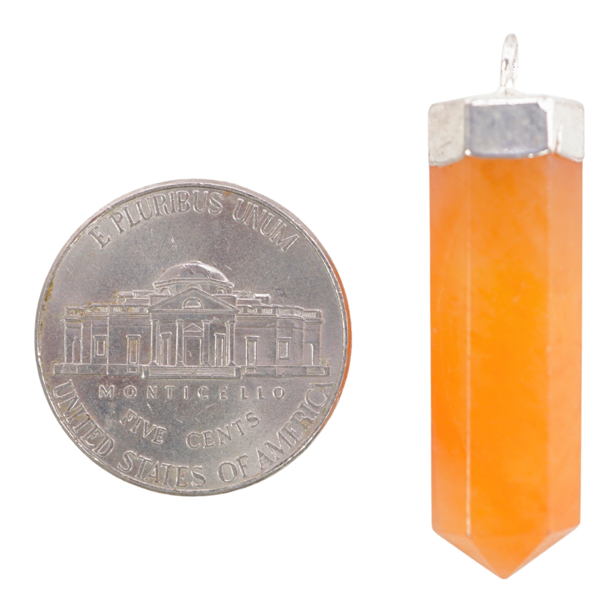 Red Aventurine Point Pencil Cap Shape Gemstone Silver Electroplated Pendant Charm For Jewelry Making