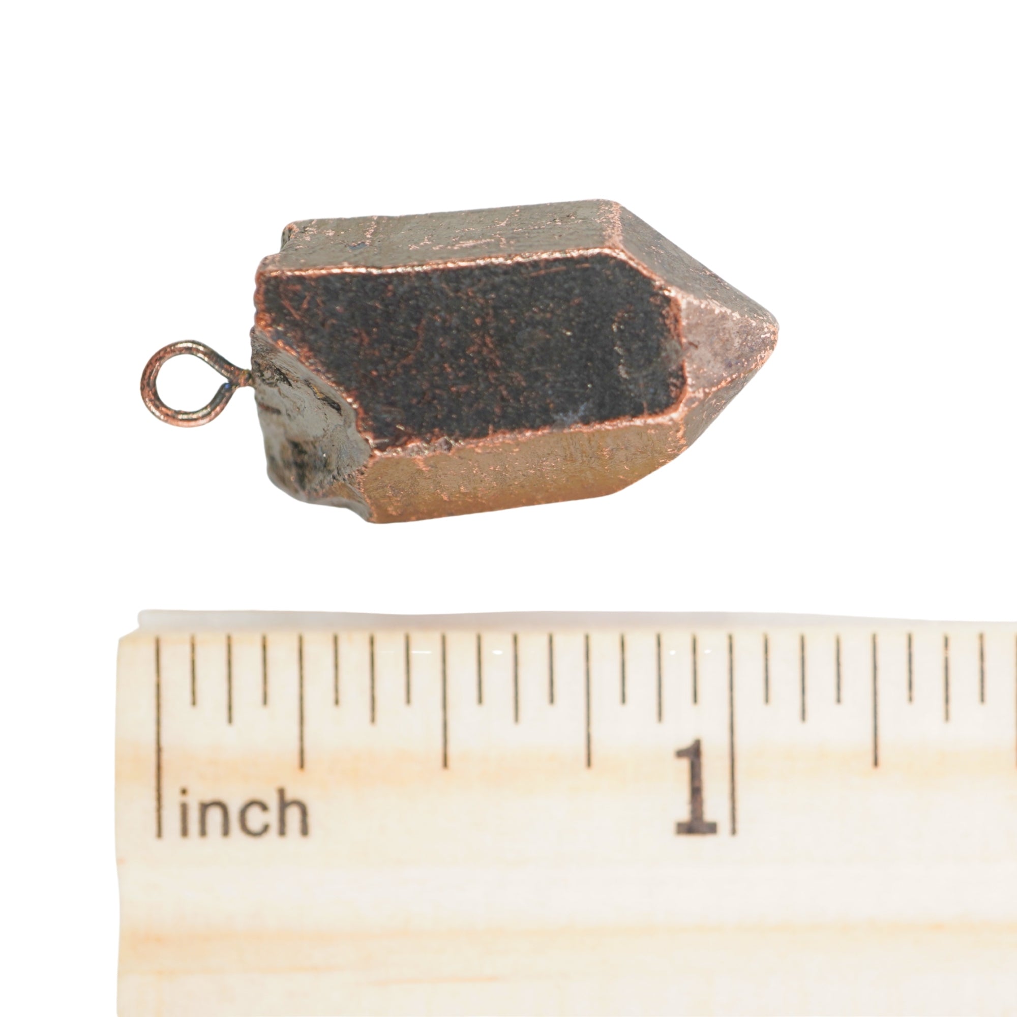 Crystal Quartz Pencil Shape Full Black Rhodium Electroplated Charm Pendant For Jewelry Making