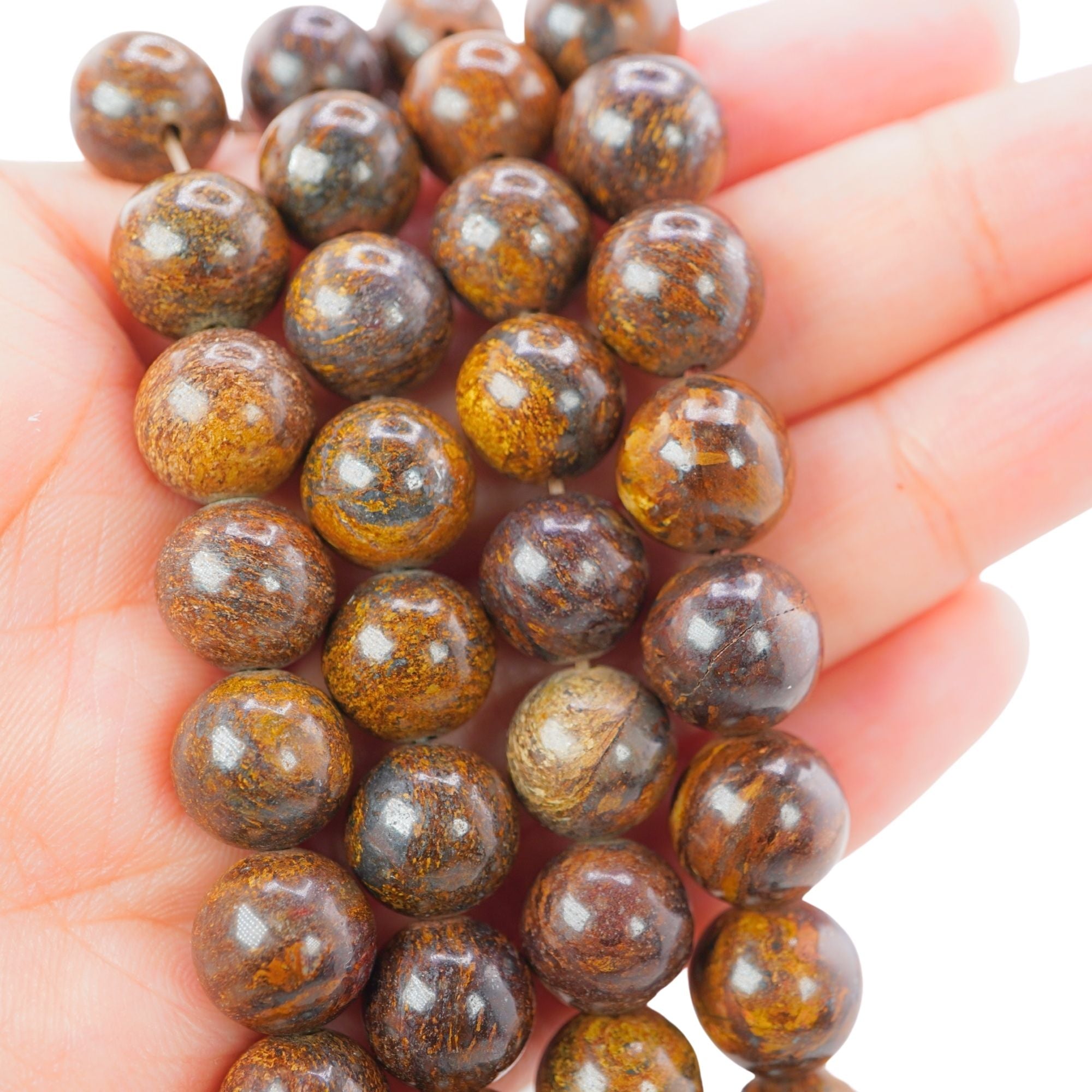Natural Bronzite Crystal Beads