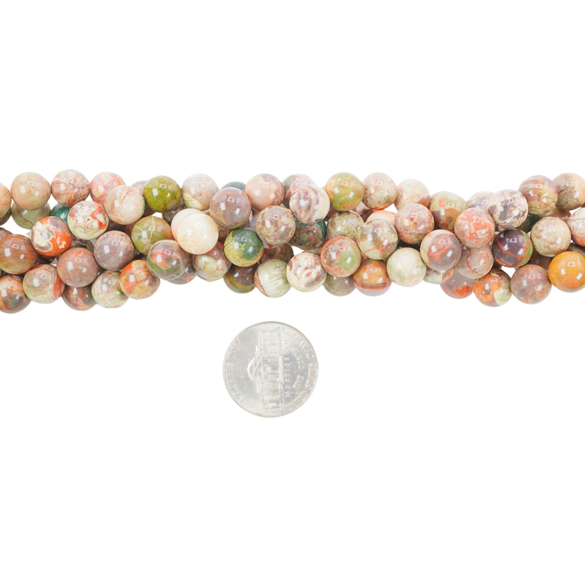 8 MM Opalite Jasper Smooth Round Shape Beads Strand