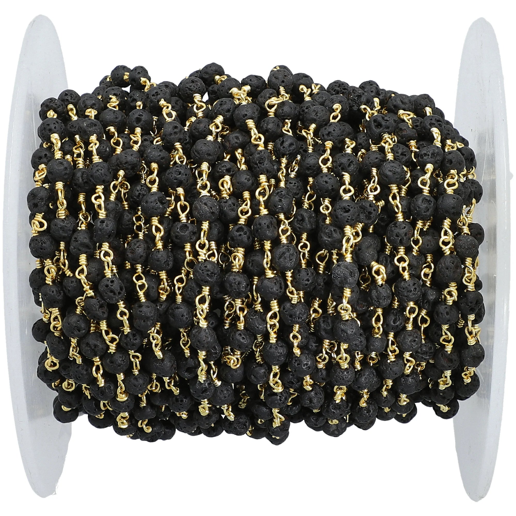 4mm lava rock beads chain