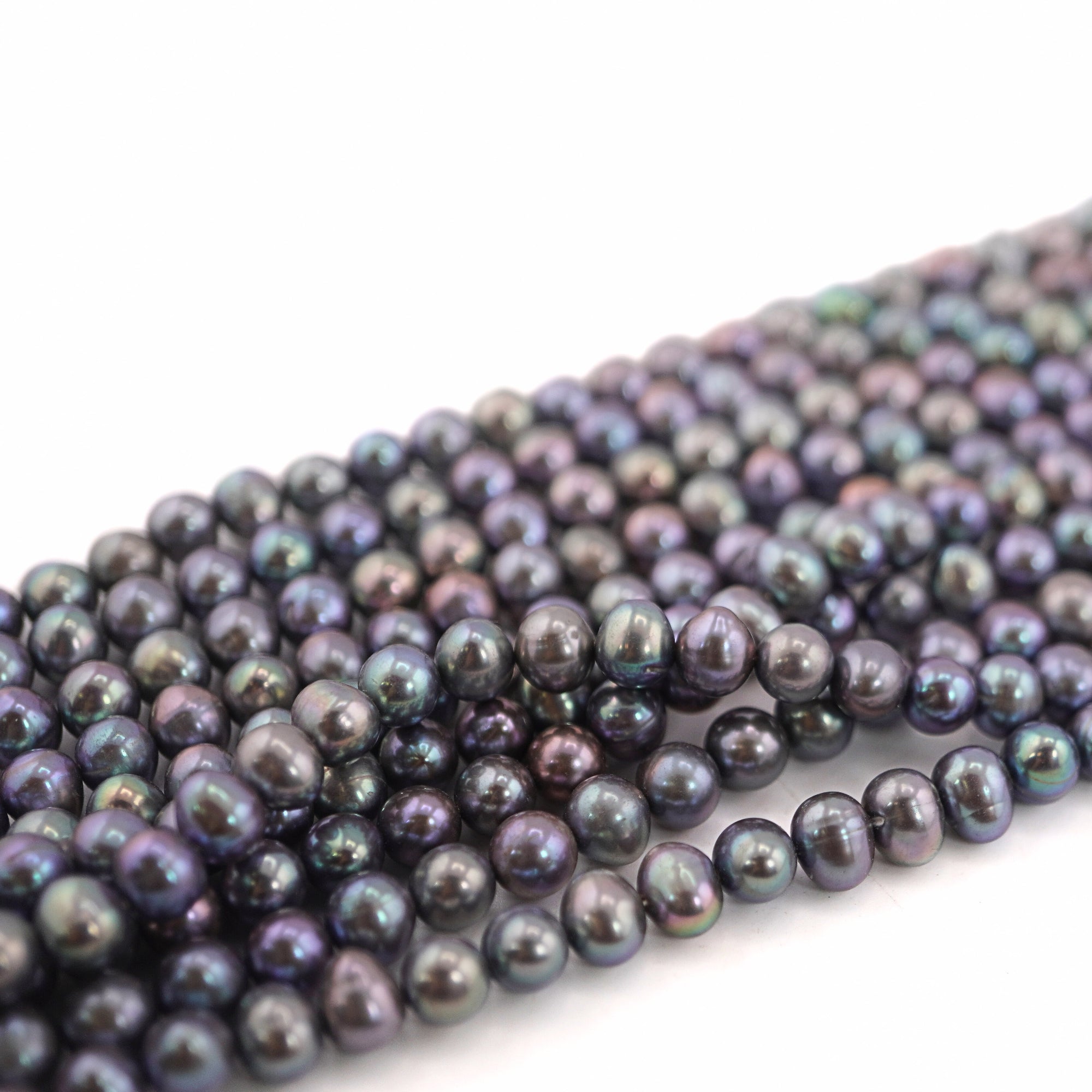 5.5x6 mm peacock pearl beads