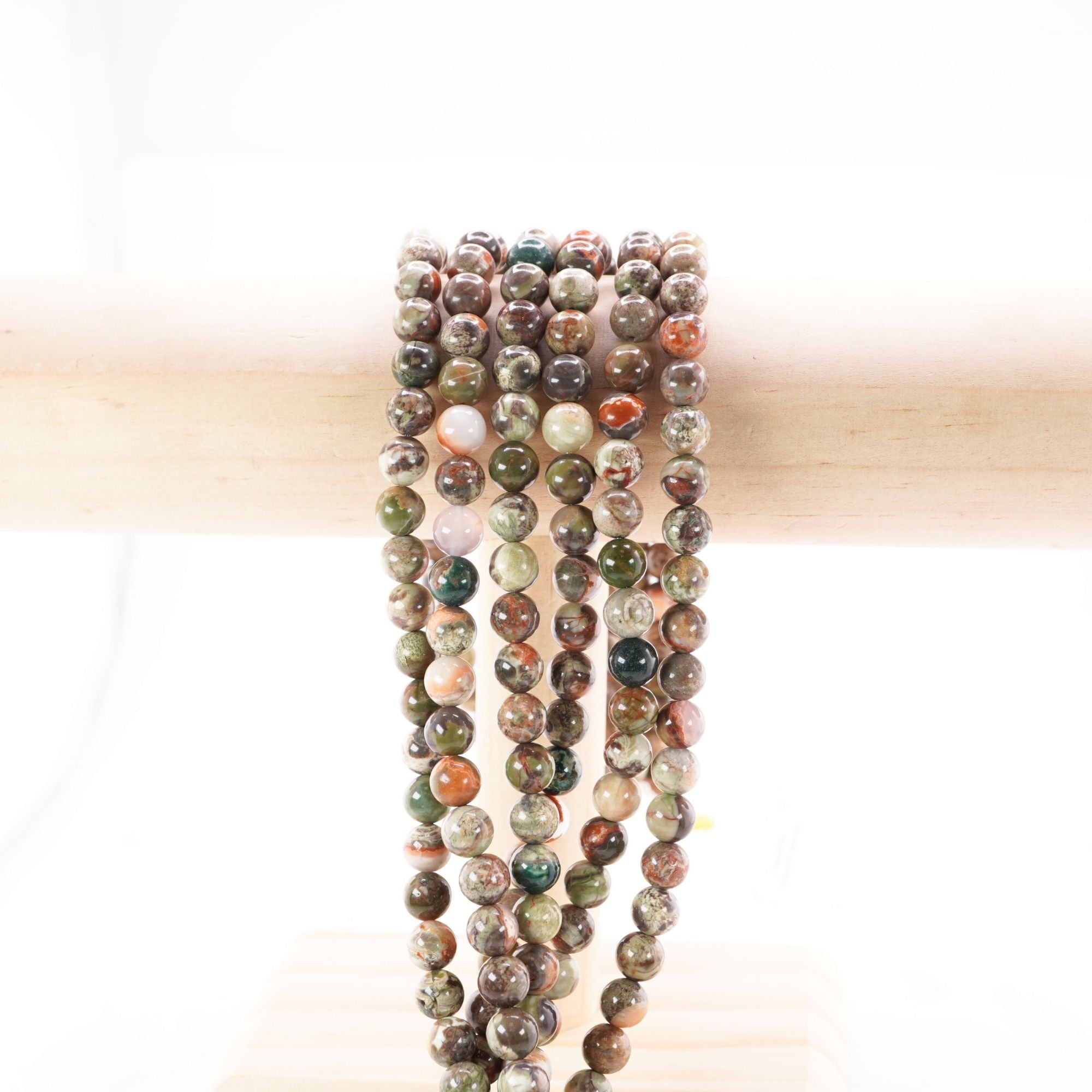 8 MM Opalite Jasper Smooth Round Shape Beads Strand