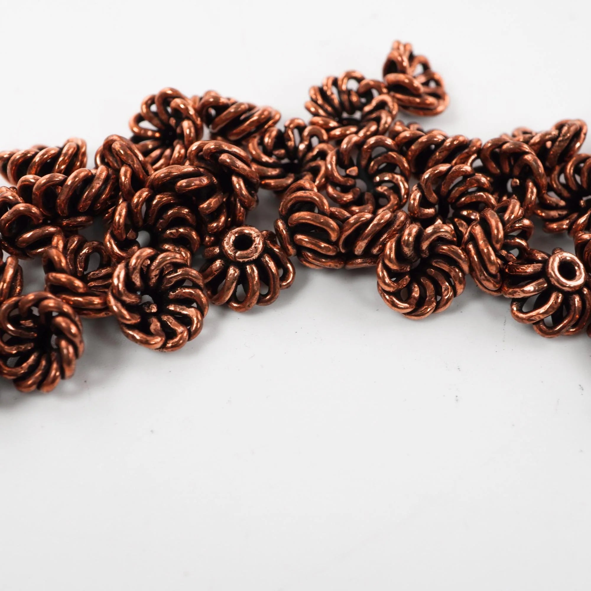 52 Pcs Copper Beads for DIY Crafts