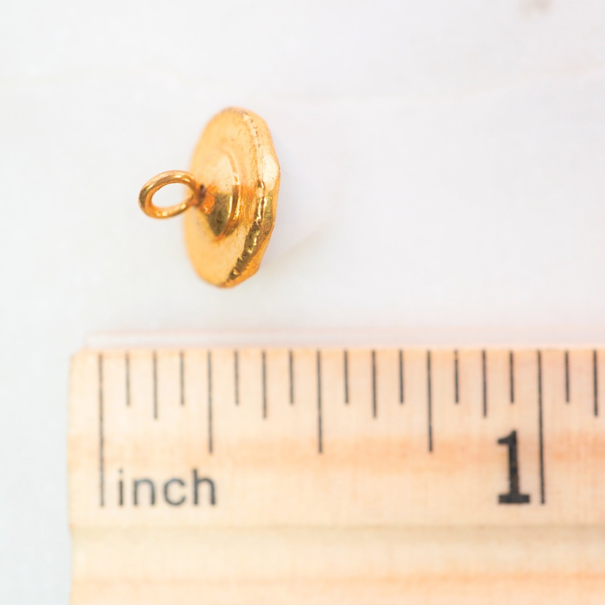 White Agate Cone Shape Gold Electroplated Pendant