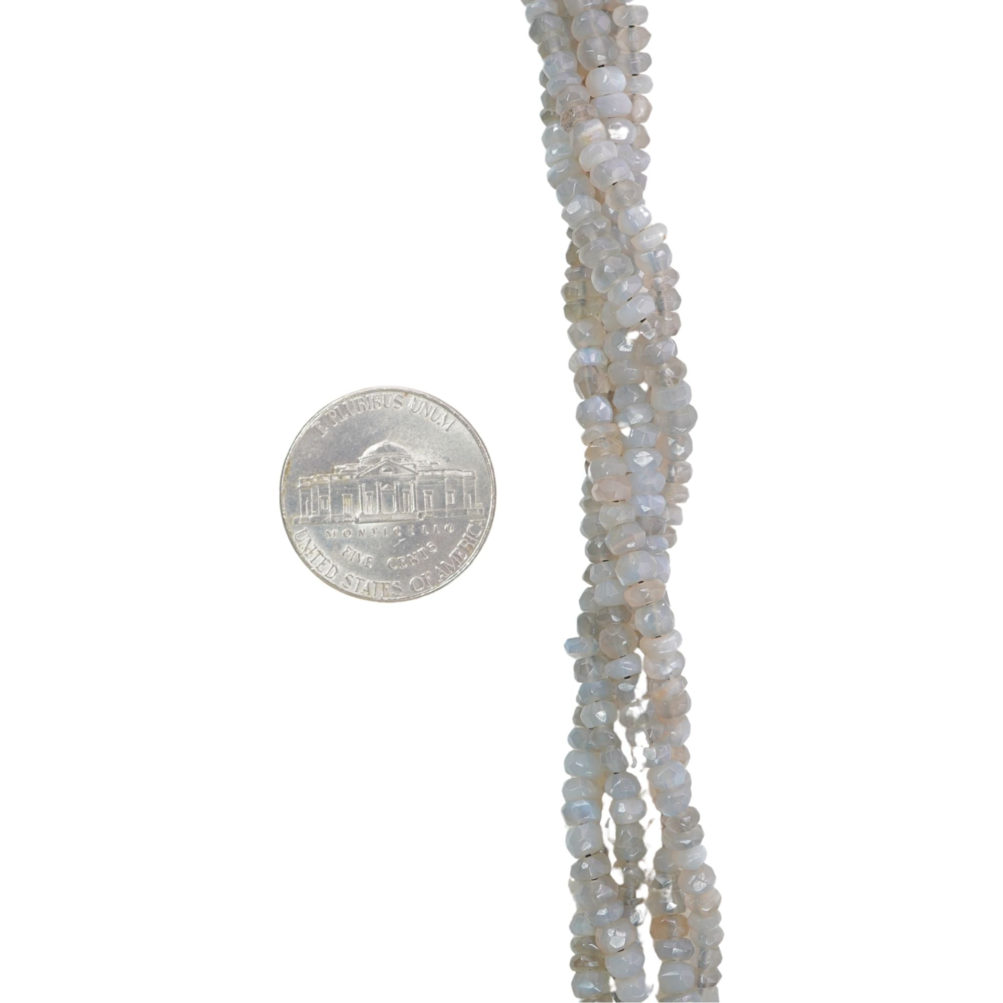 Labradorite Blue Fire Smooth Rondelle Shape 7 MM Gemstone 15 inches Strand Beads