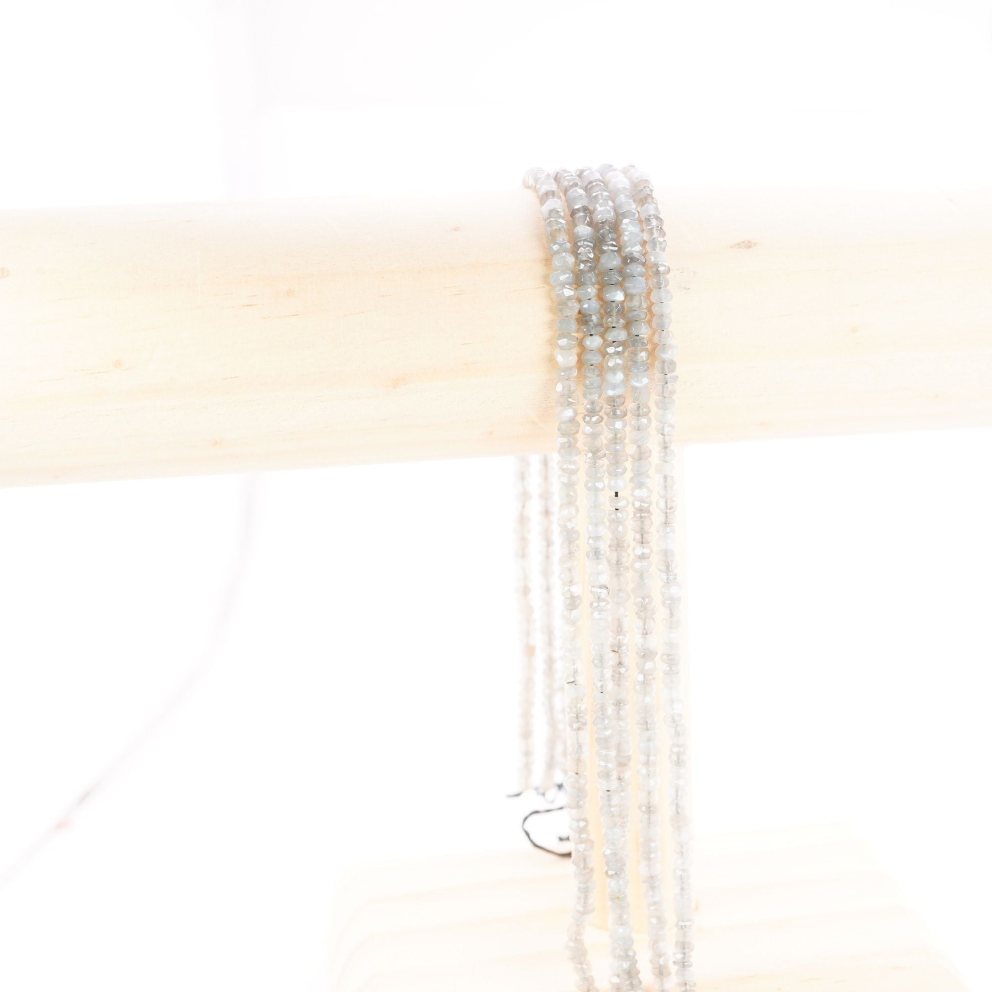 Labradorite Blue Fire Smooth Rondelle Shape 7 MM Gemstone 15 inches Strand Beads