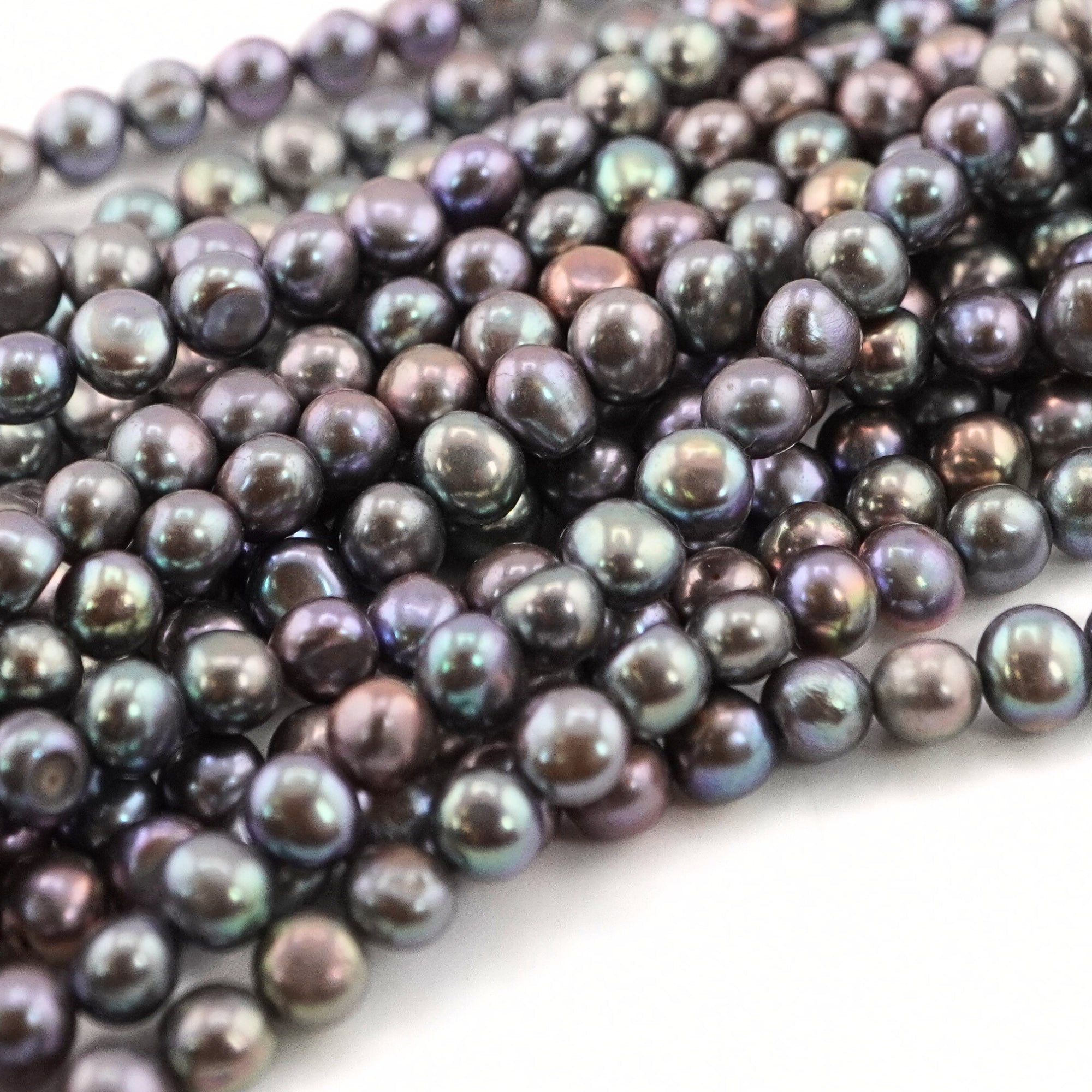 5mm 4mm round pearl beads