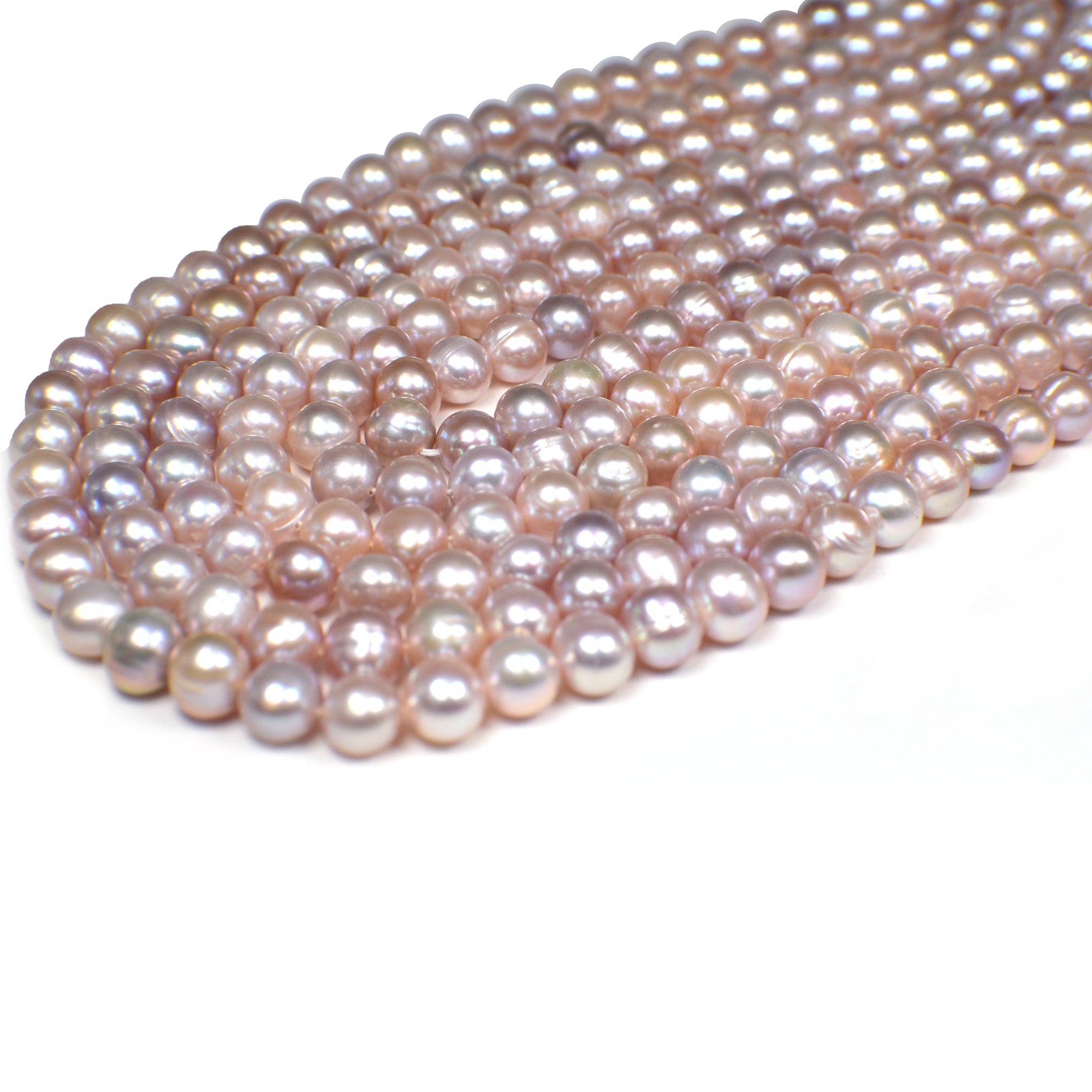 7–8 MM Lilac Freshwater Pearl Beads