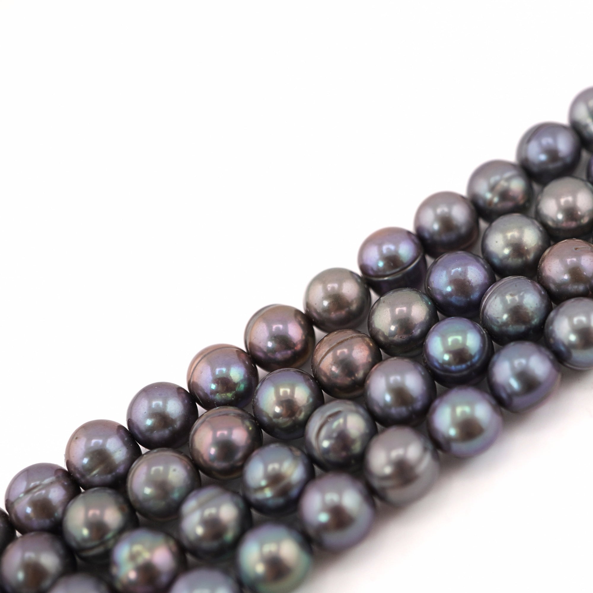 8 MM Peacock Freshwater Pearl Strands