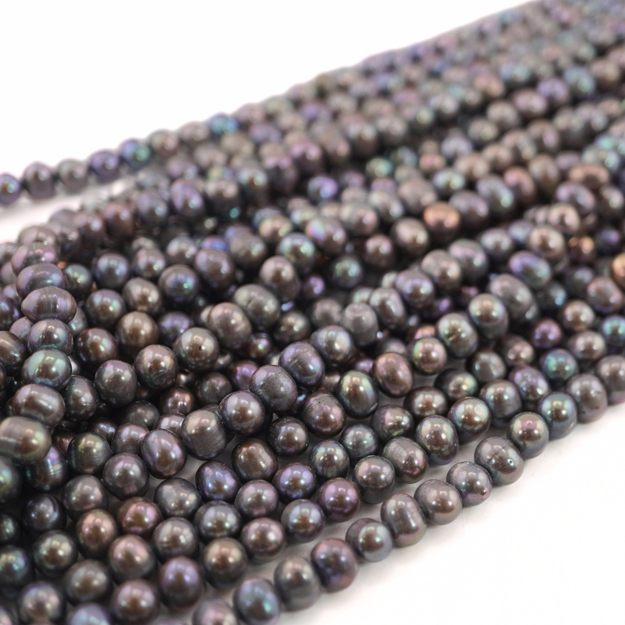 8x7 mm peacock oval pearl beads