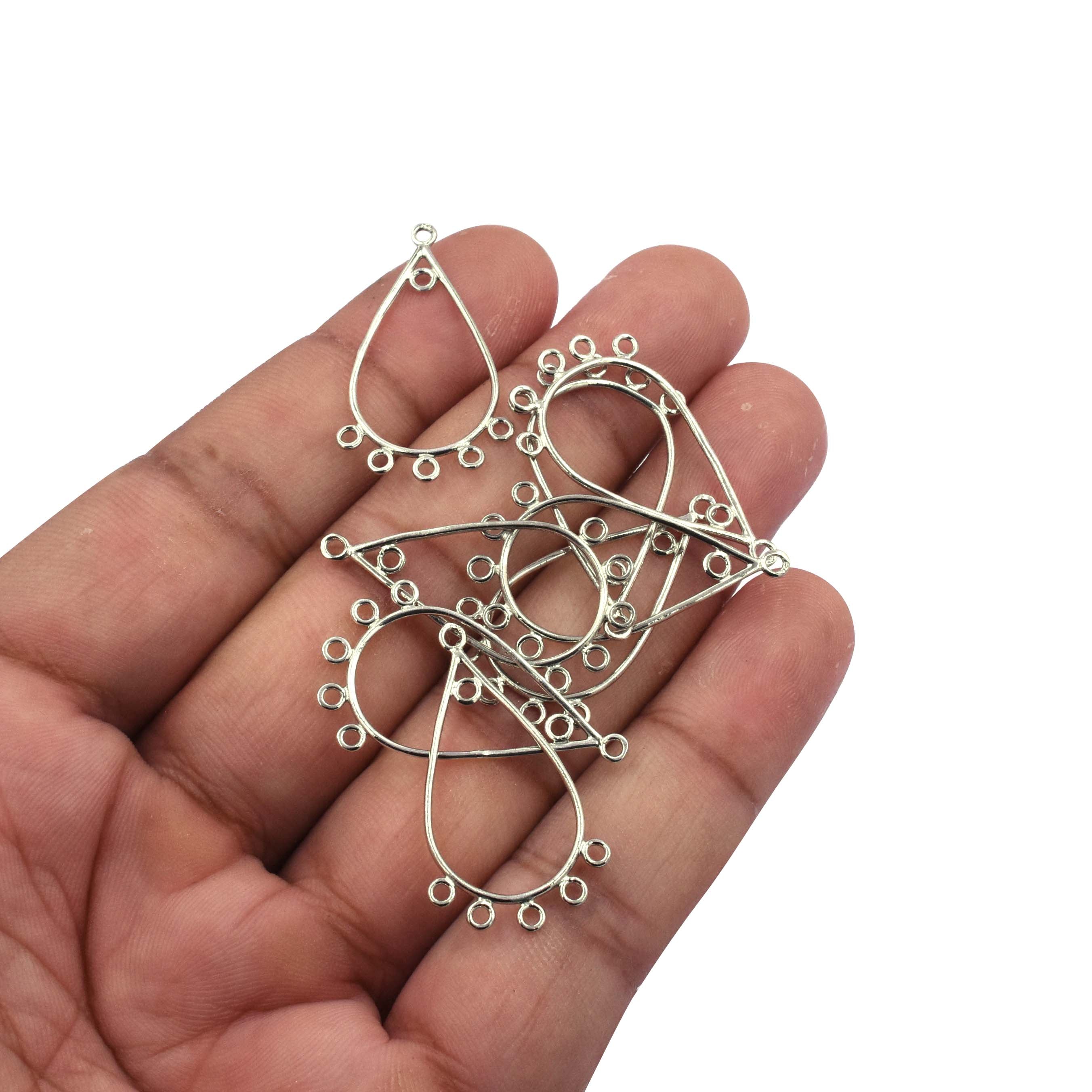 925 Silver Earring Findings Frame Base