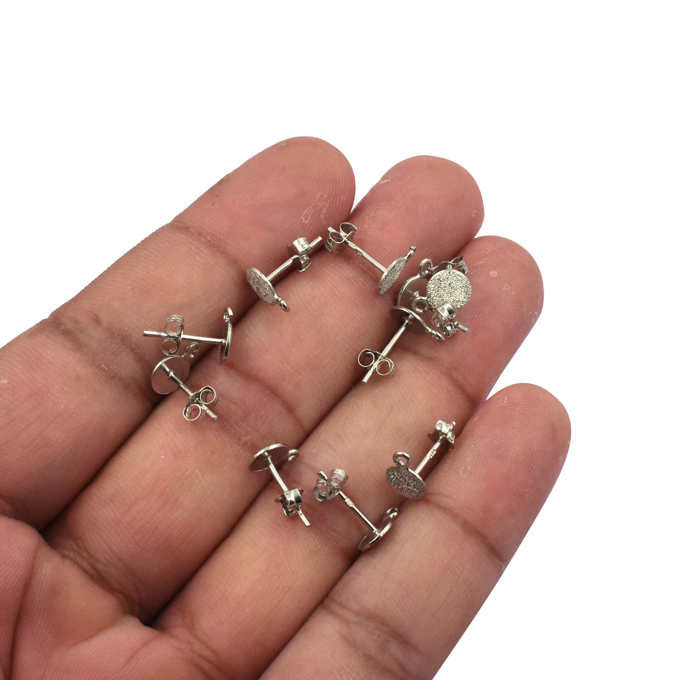 925 Silver Earring Supplies – Coin Disc with Loop