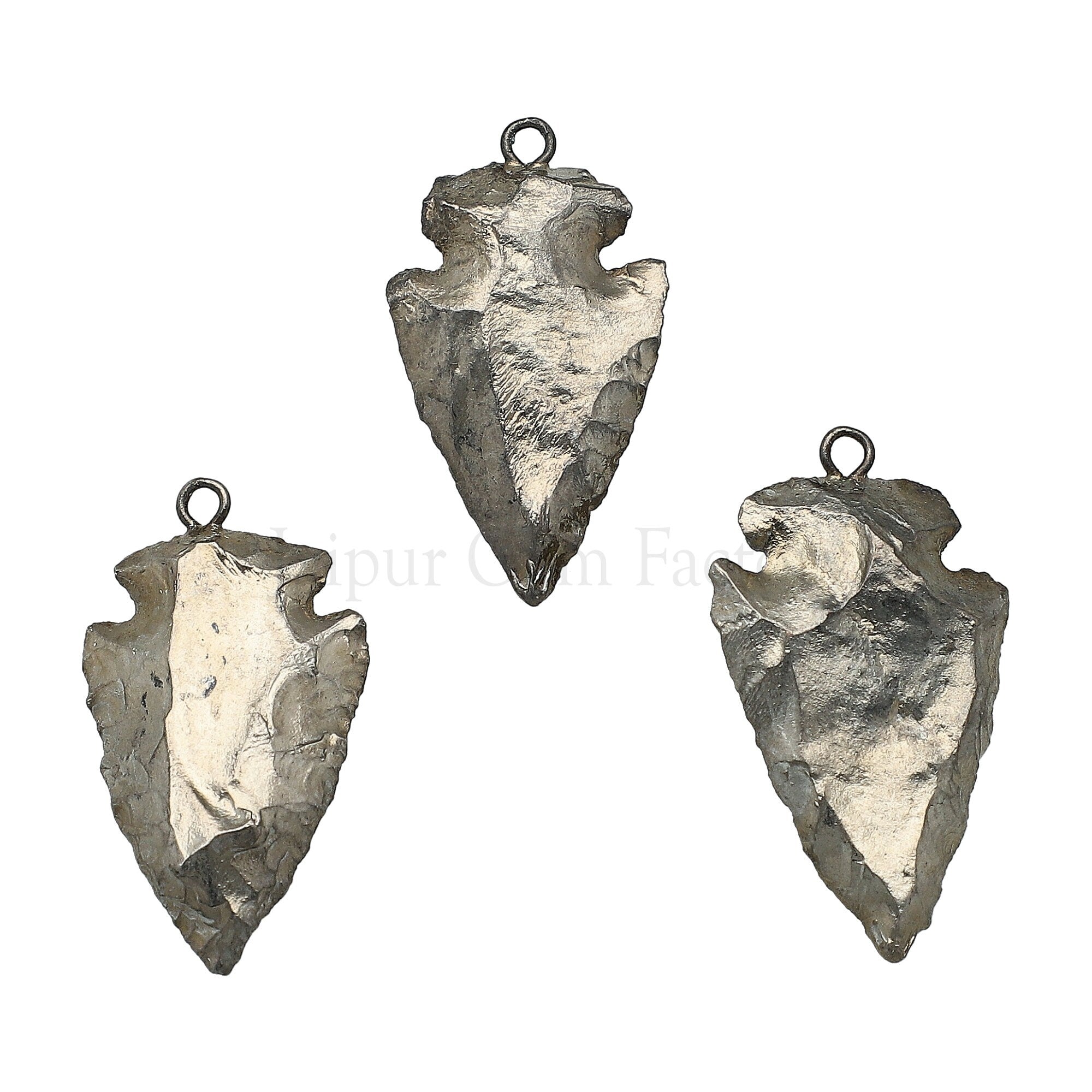 Black Rhodium Plated Arrowhead Pendants Charm