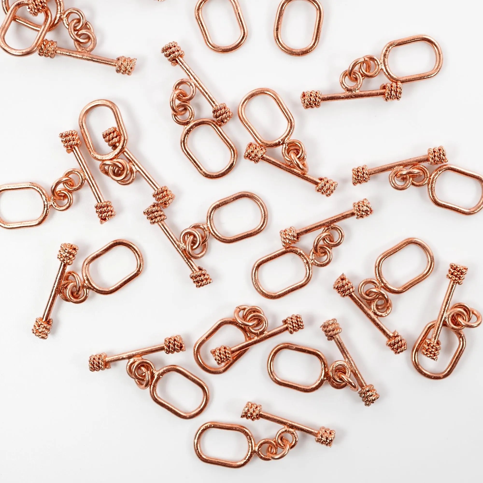 Antique Copper Bali Toggle Clasp, Real Copper Clap Hook