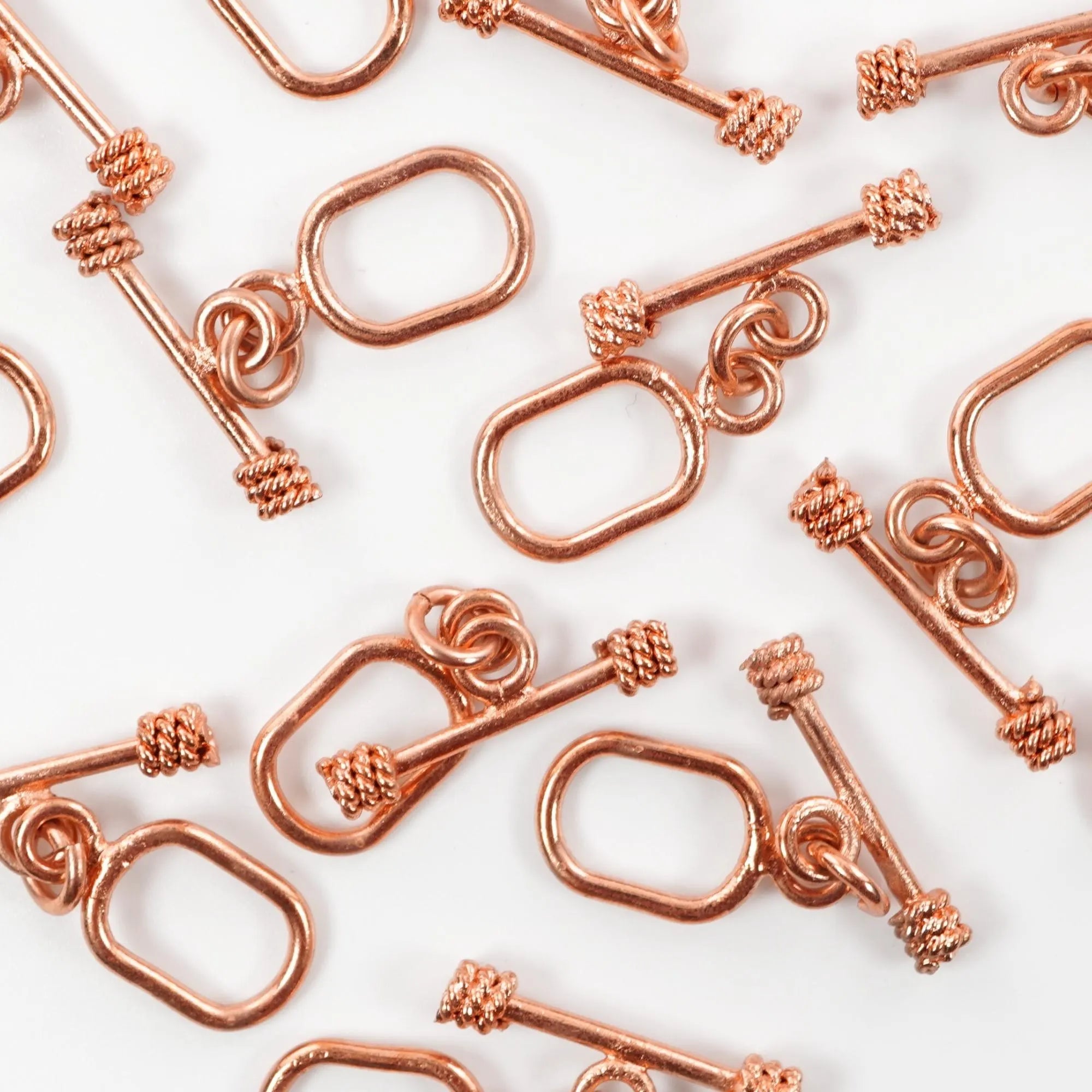 Antique Copper Bali Toggle Clasp, Real Copper Clap Hook