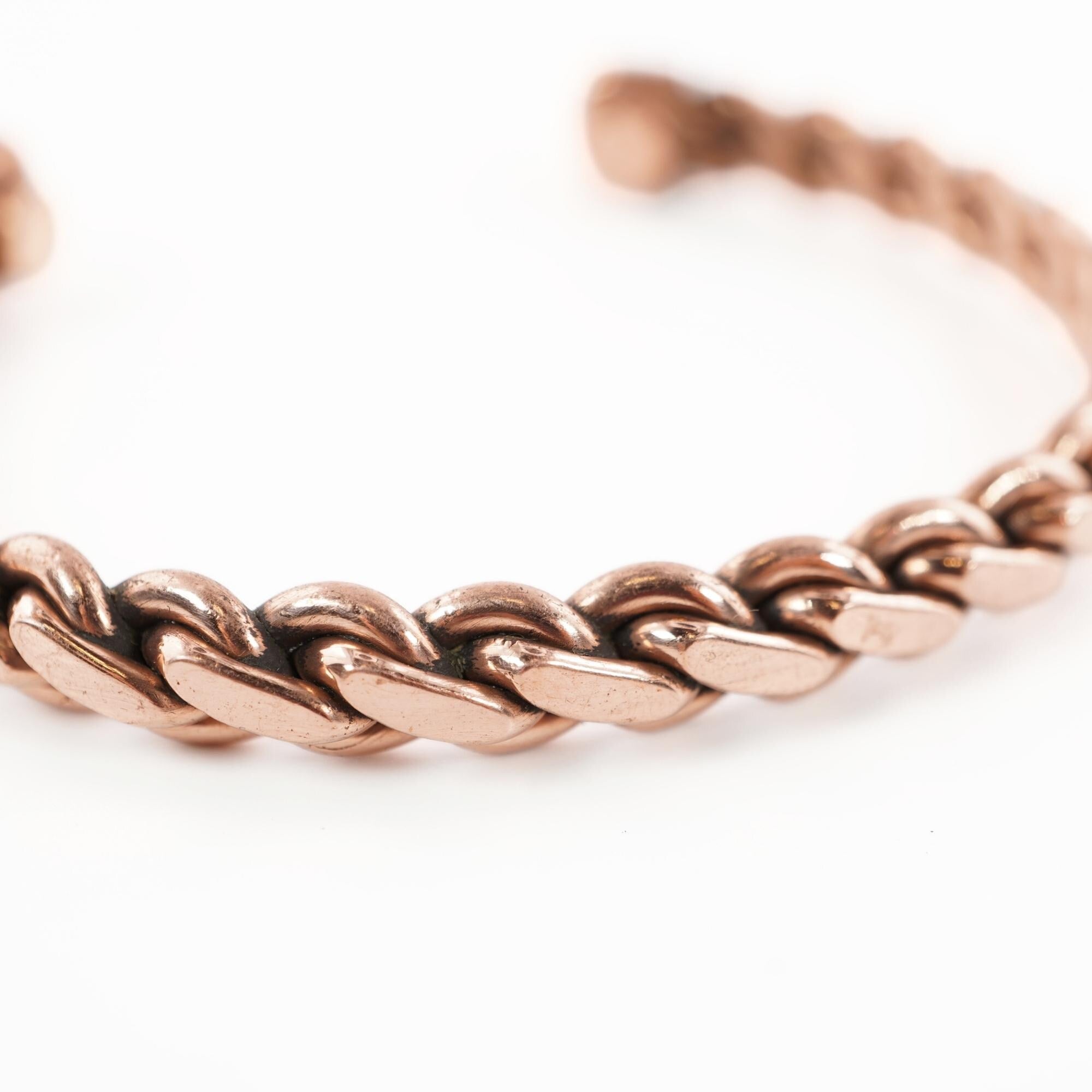 Antique Copper Bracelet Adjustable Cuff Bangle Viking